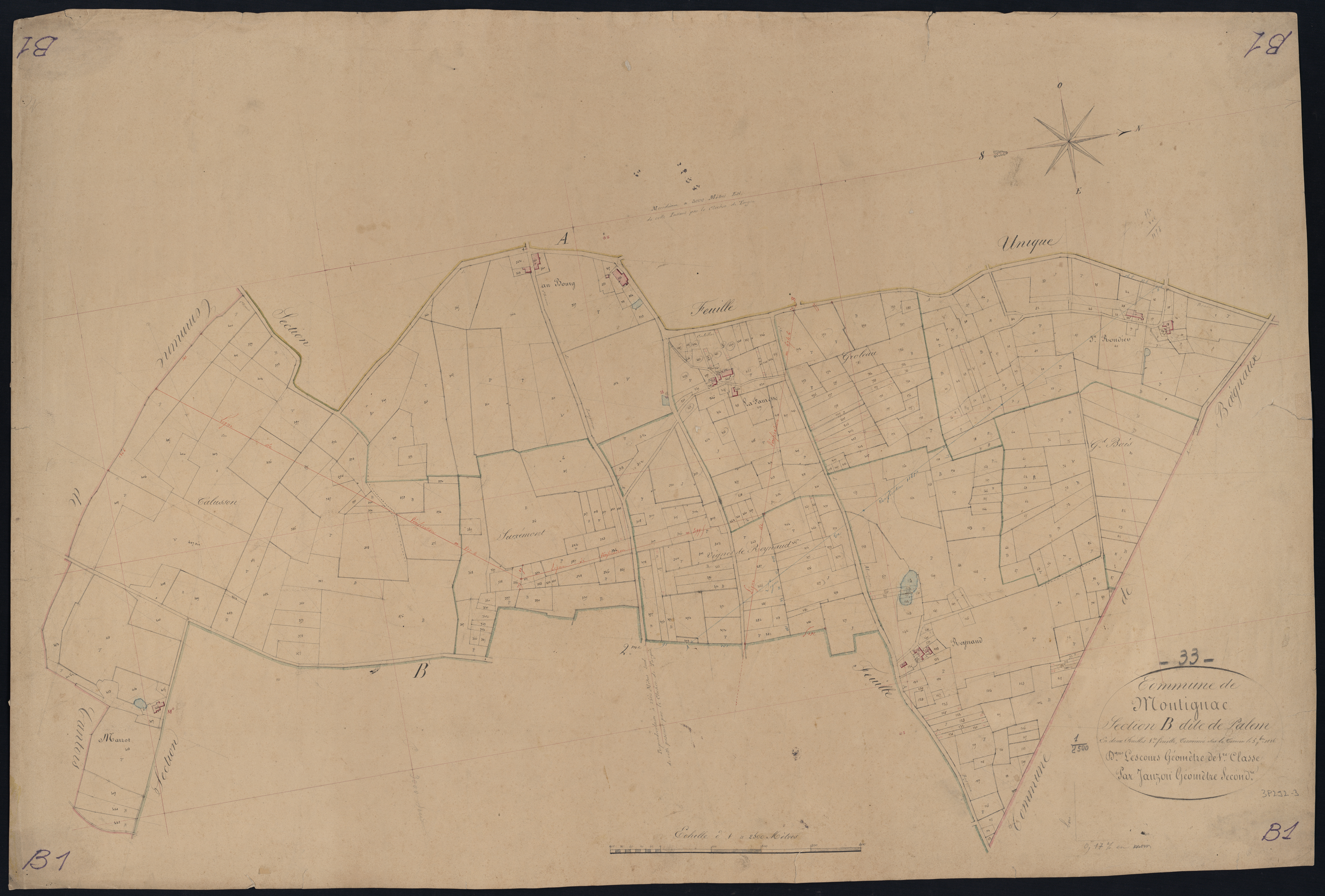 Montignac - -Section B feuille 1 : Palem