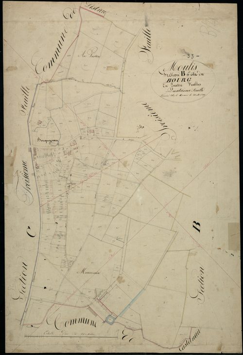 Moulis-en-Médoc - -Section B feuille 4 : Le Bourg