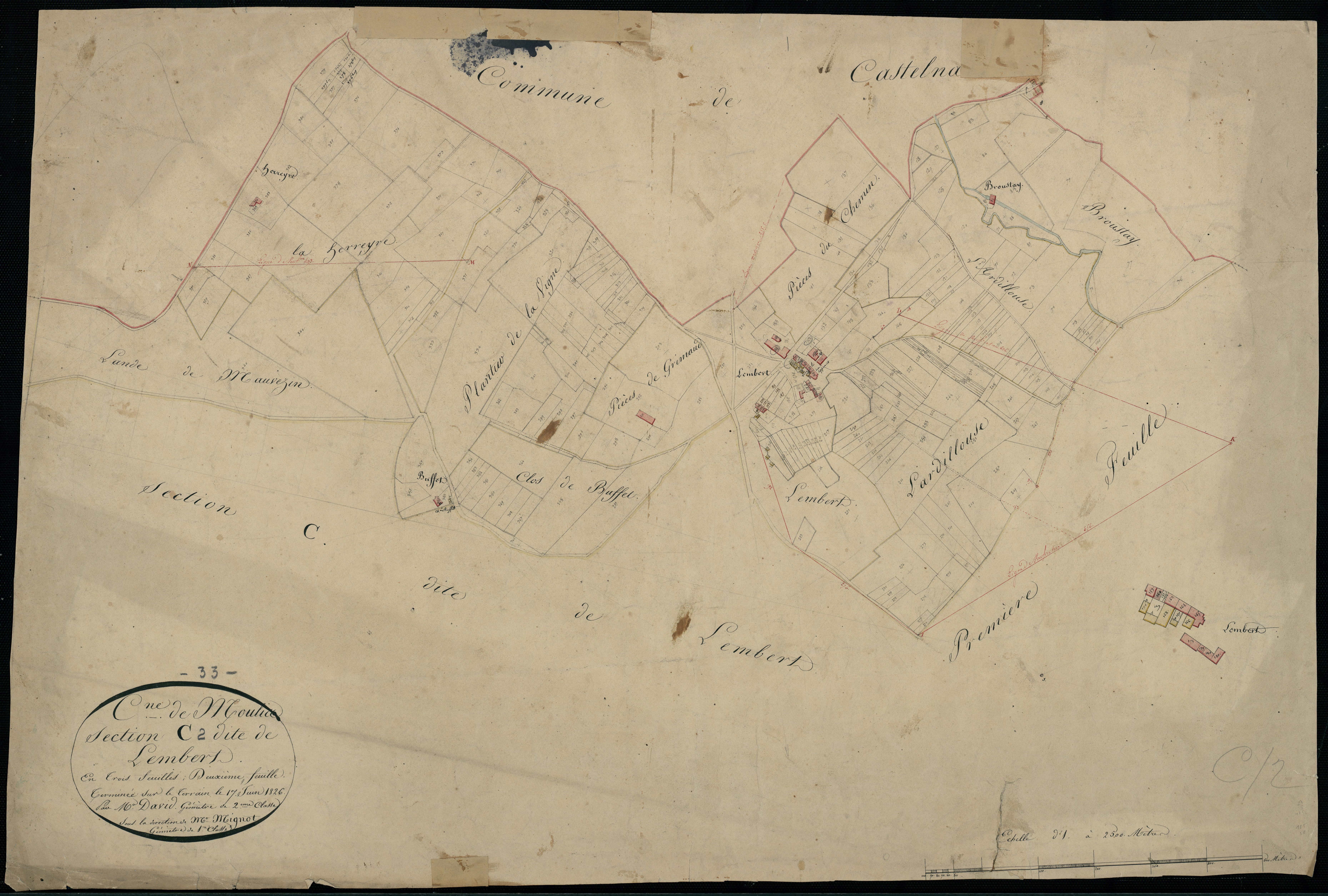 Moulis-en-Médoc - -Section C feuille 2 : Lembert