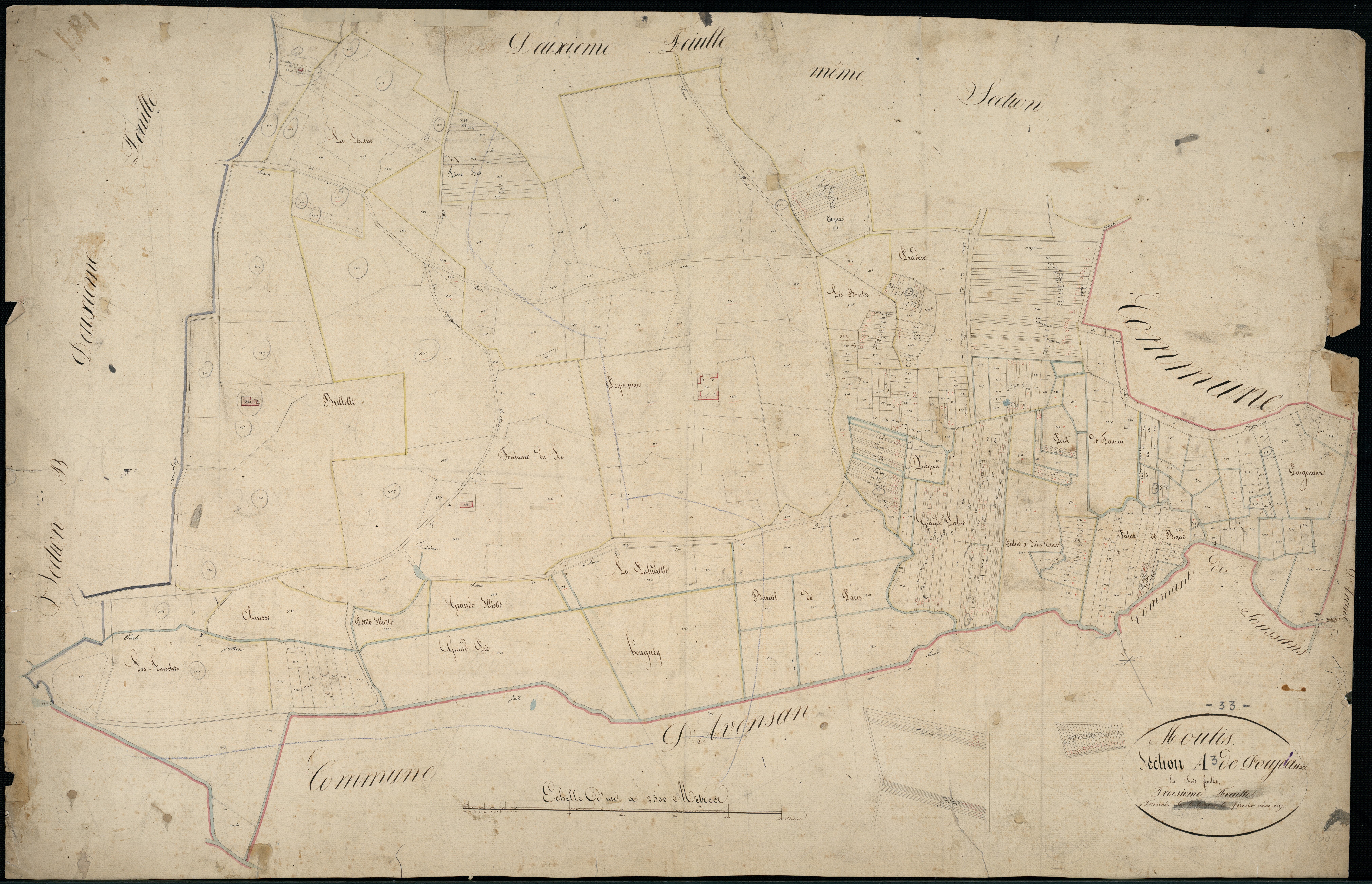 Moulis-en-Médoc - -Section A feuille 1 : Poujeaux