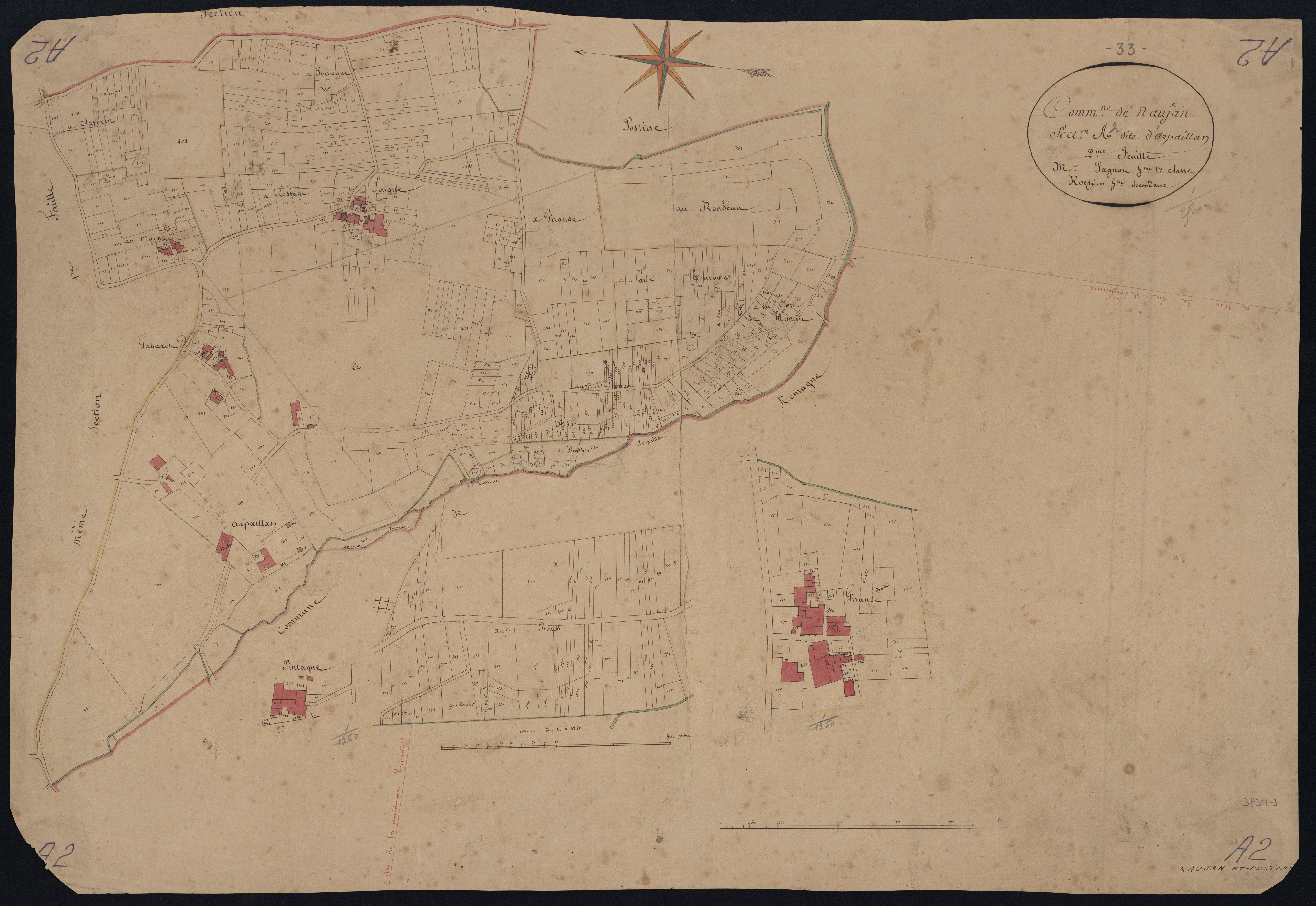 Naujan-et-Postiac - -Section A feuille 2 : Arpaillan