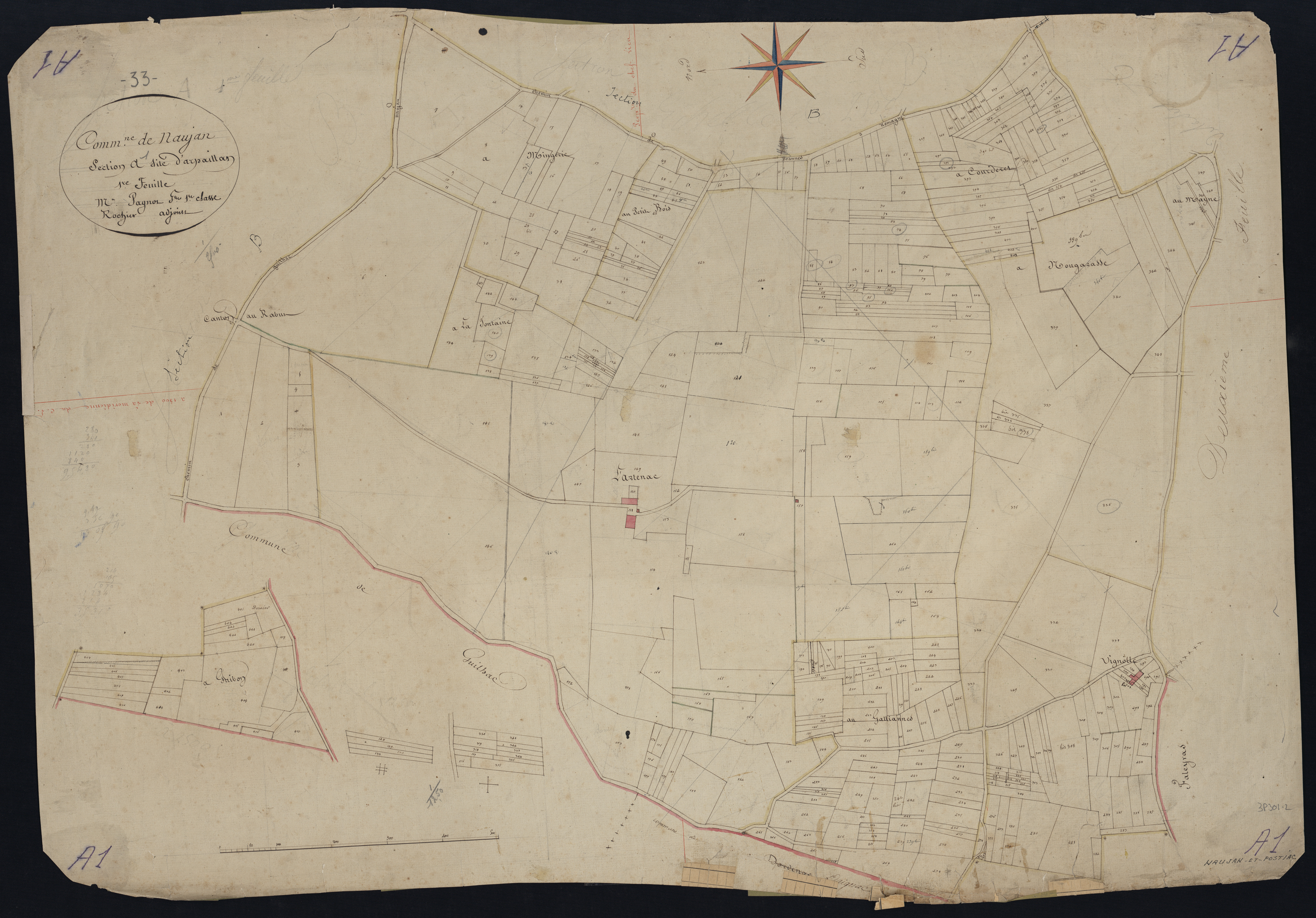 Naujan-et-Postiac - -Section A feuille 1 : Arpaillan