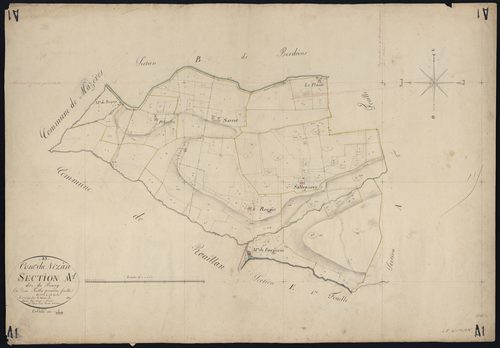 Le Nizan - -Section A feuille 1 : Le Bourg