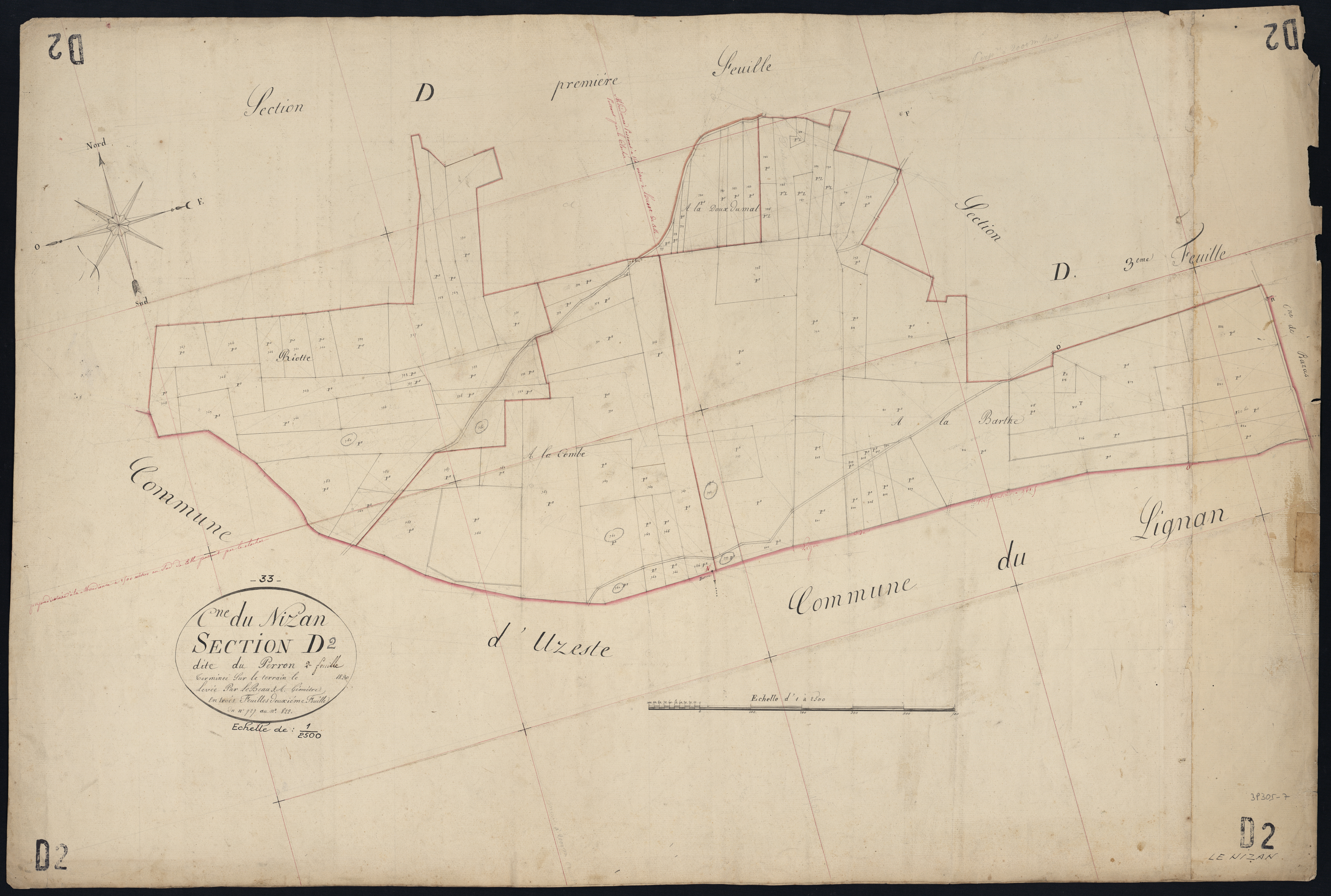 Le Nizan - -Section D feuille 2 : Le Perron