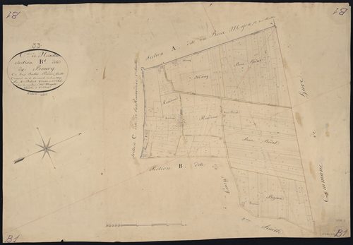 Noaillac - -Section B feuille 1 : Le Bourg