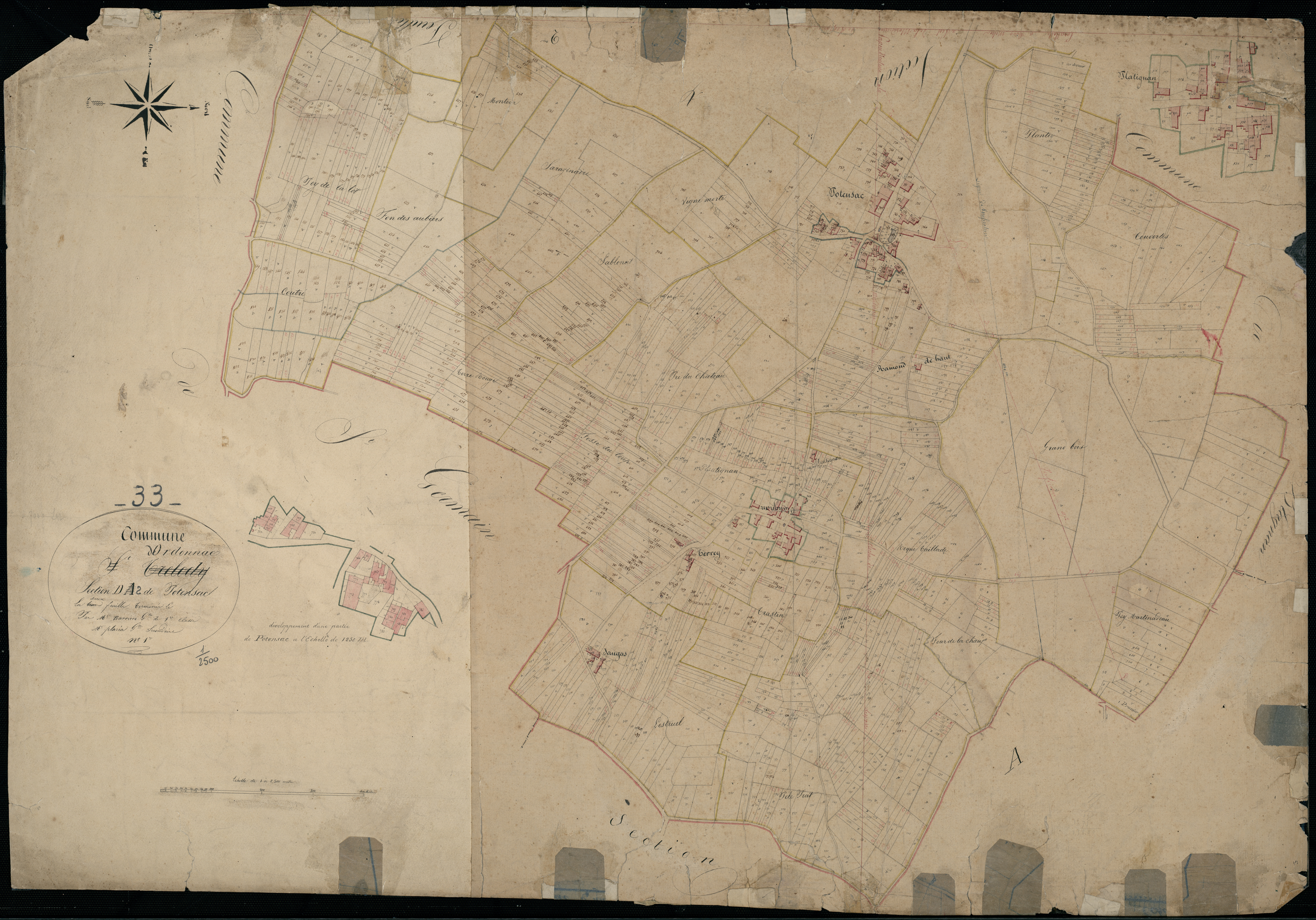 Ordonnac - -Section D feuille 2 : Potensac