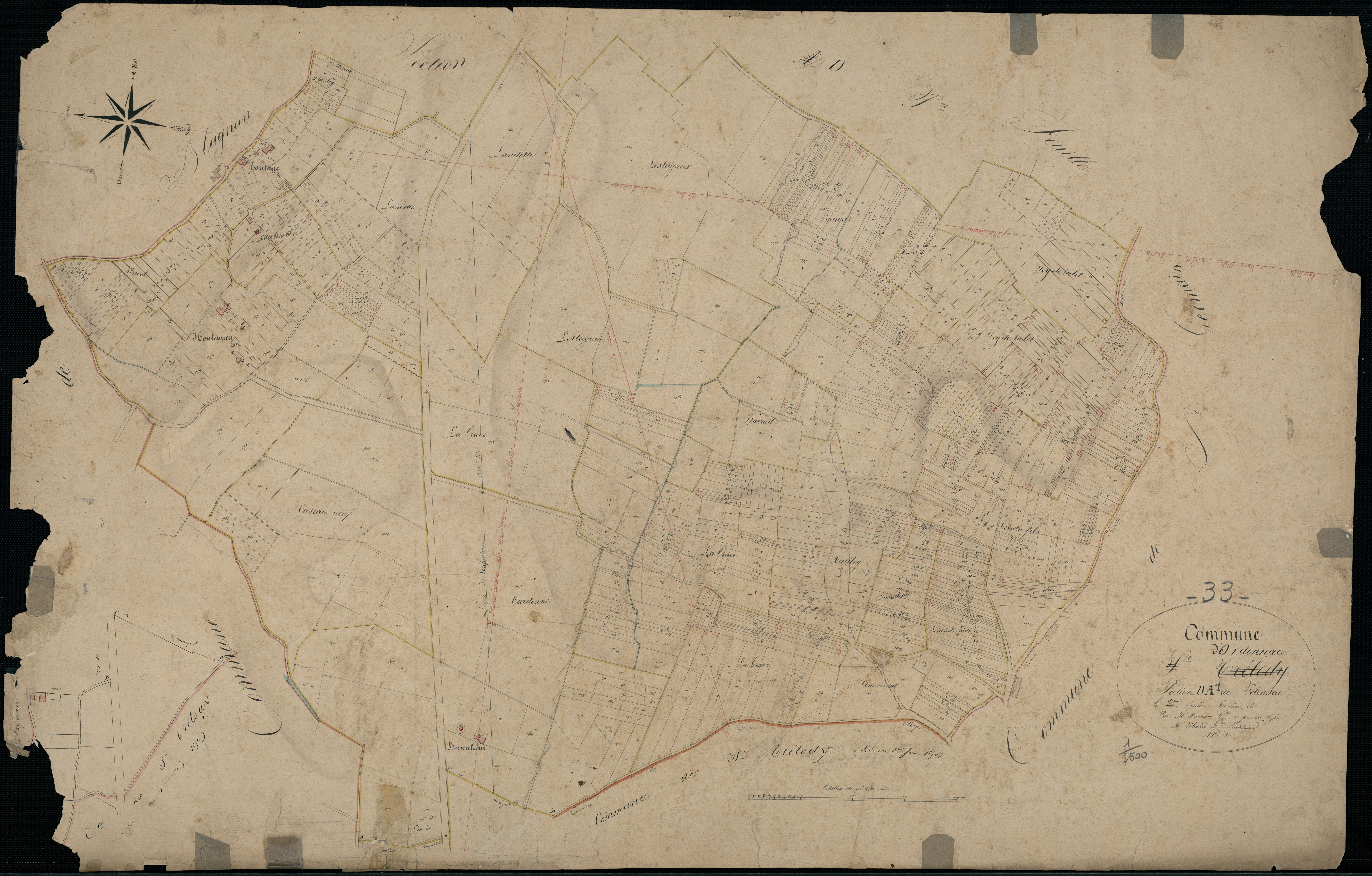 Ordonnac - -Section D feuille 1 : Potensac