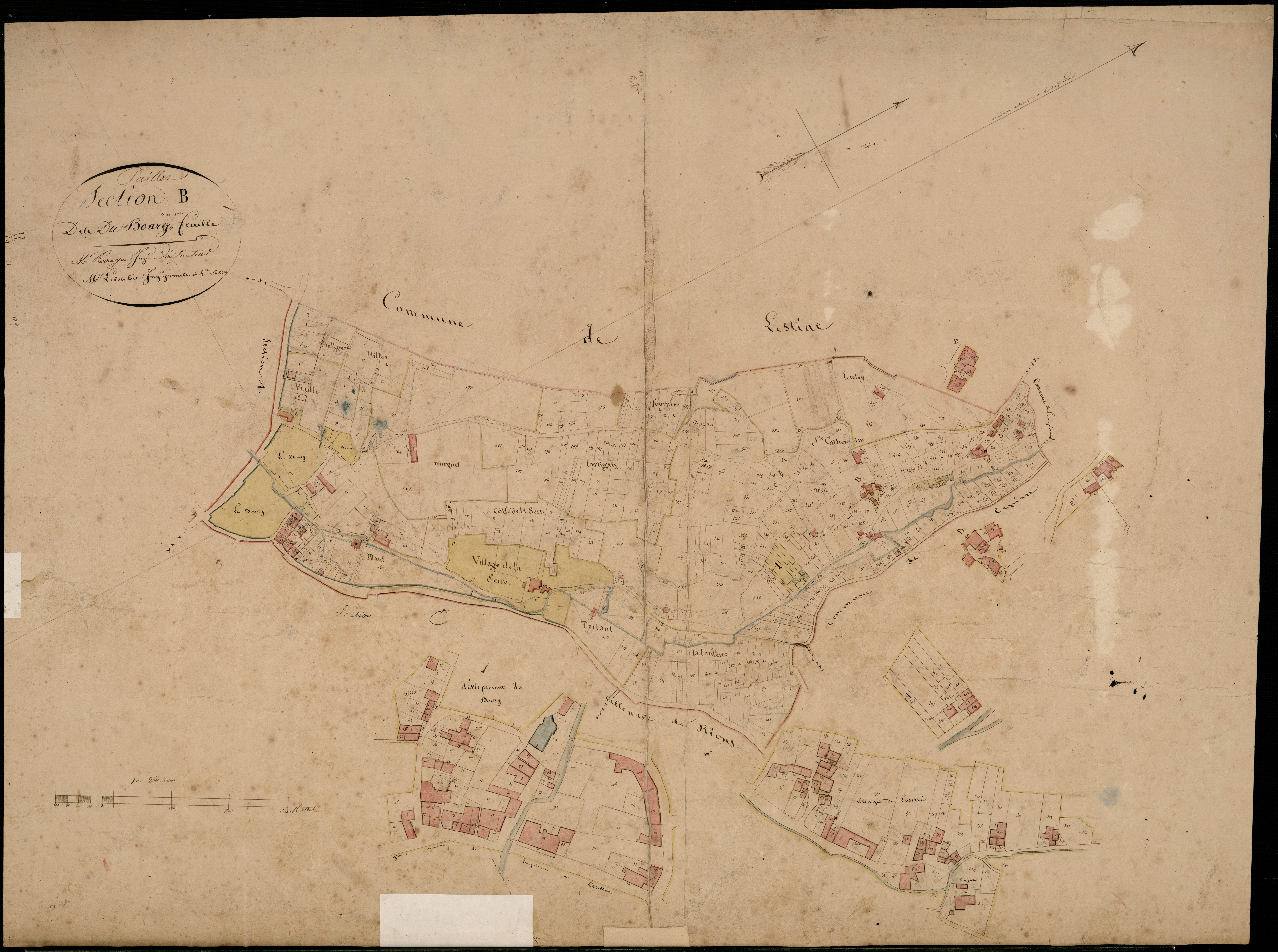 Paillet - -Section B feuille 1 : Le Bourg