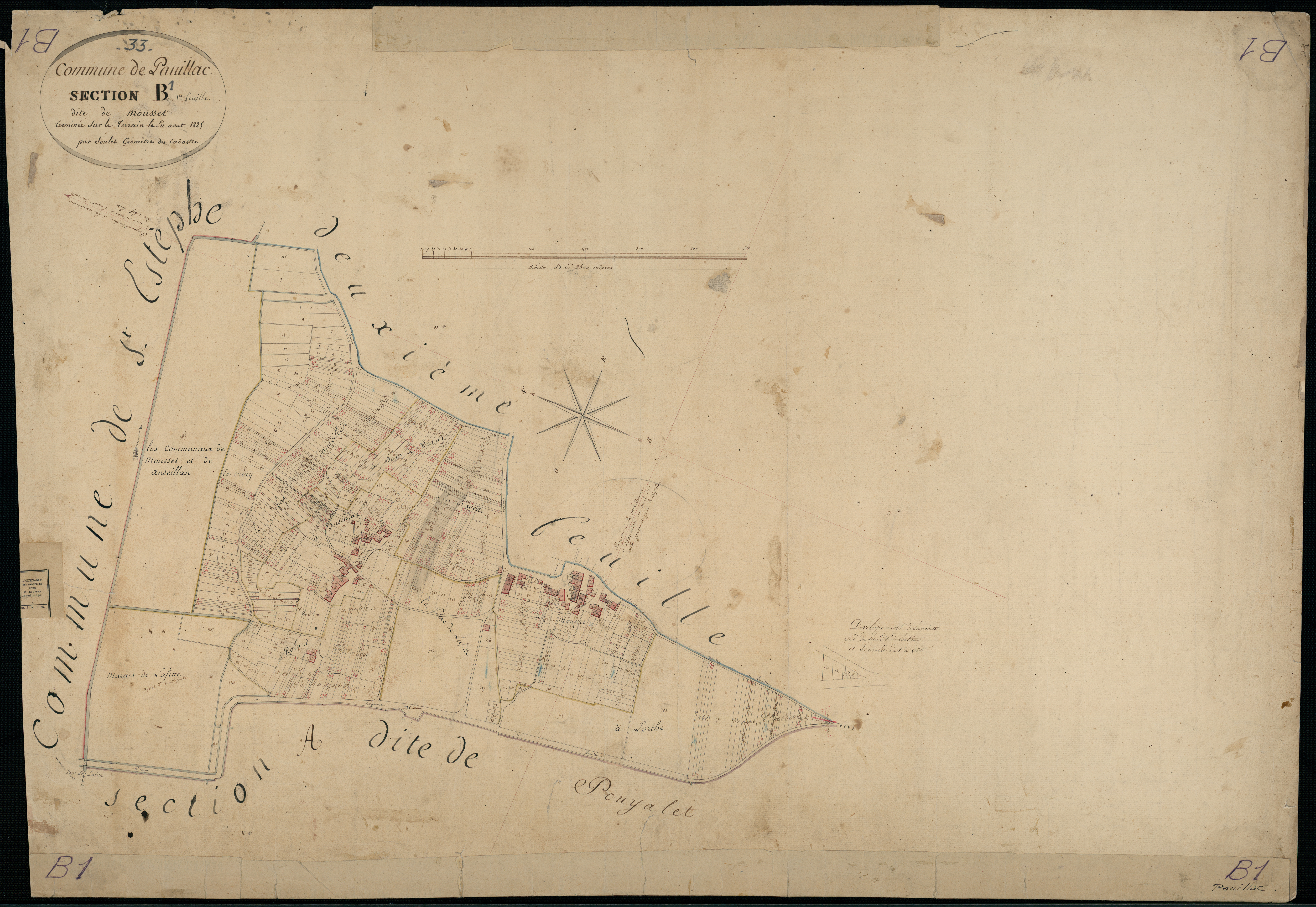 Pauillac - -Section B feuille 1 : Mousset