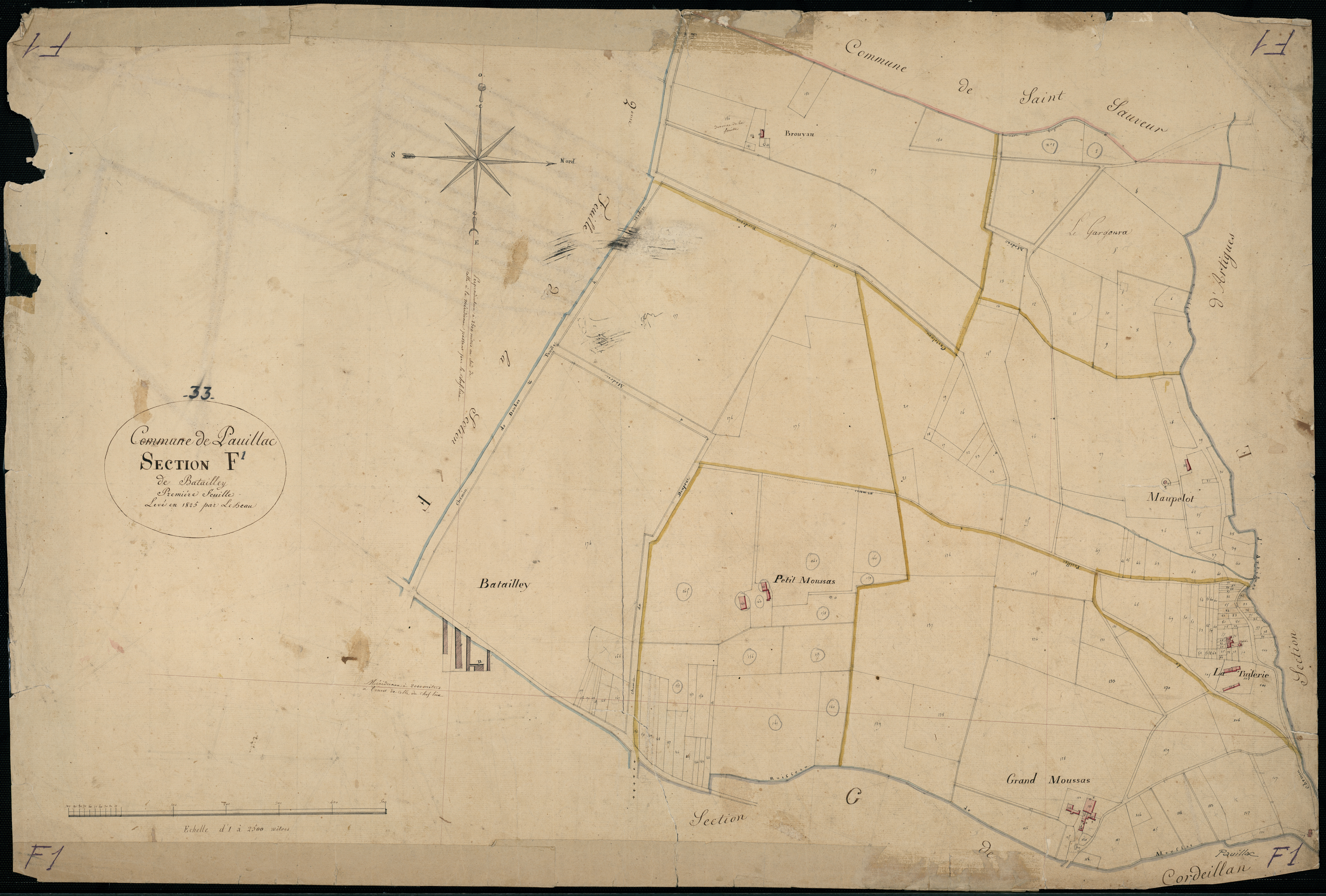 Pauillac - -Section F feuille 1 : Batailley