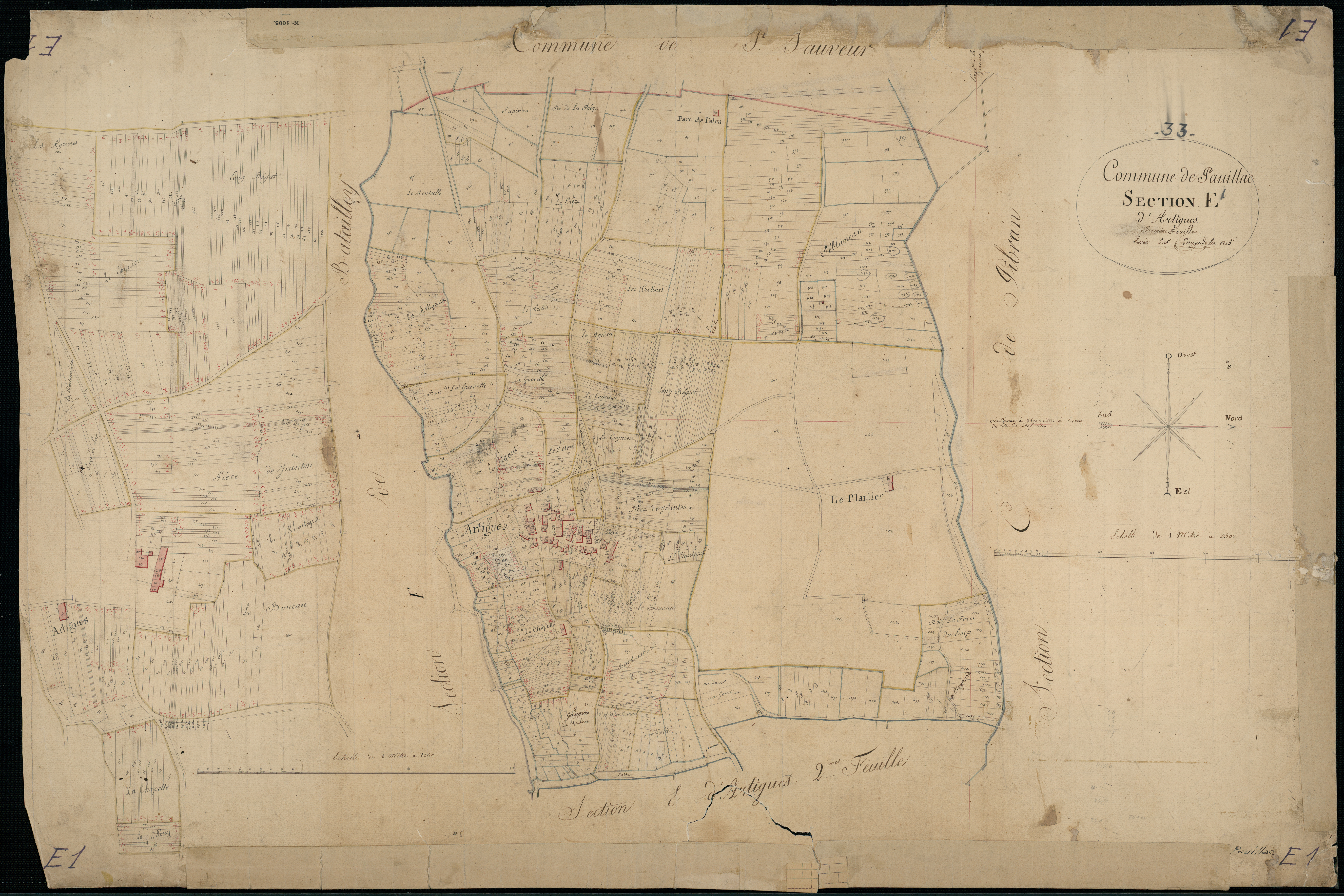 Pauillac - -Section E feuille 1 : Artigues