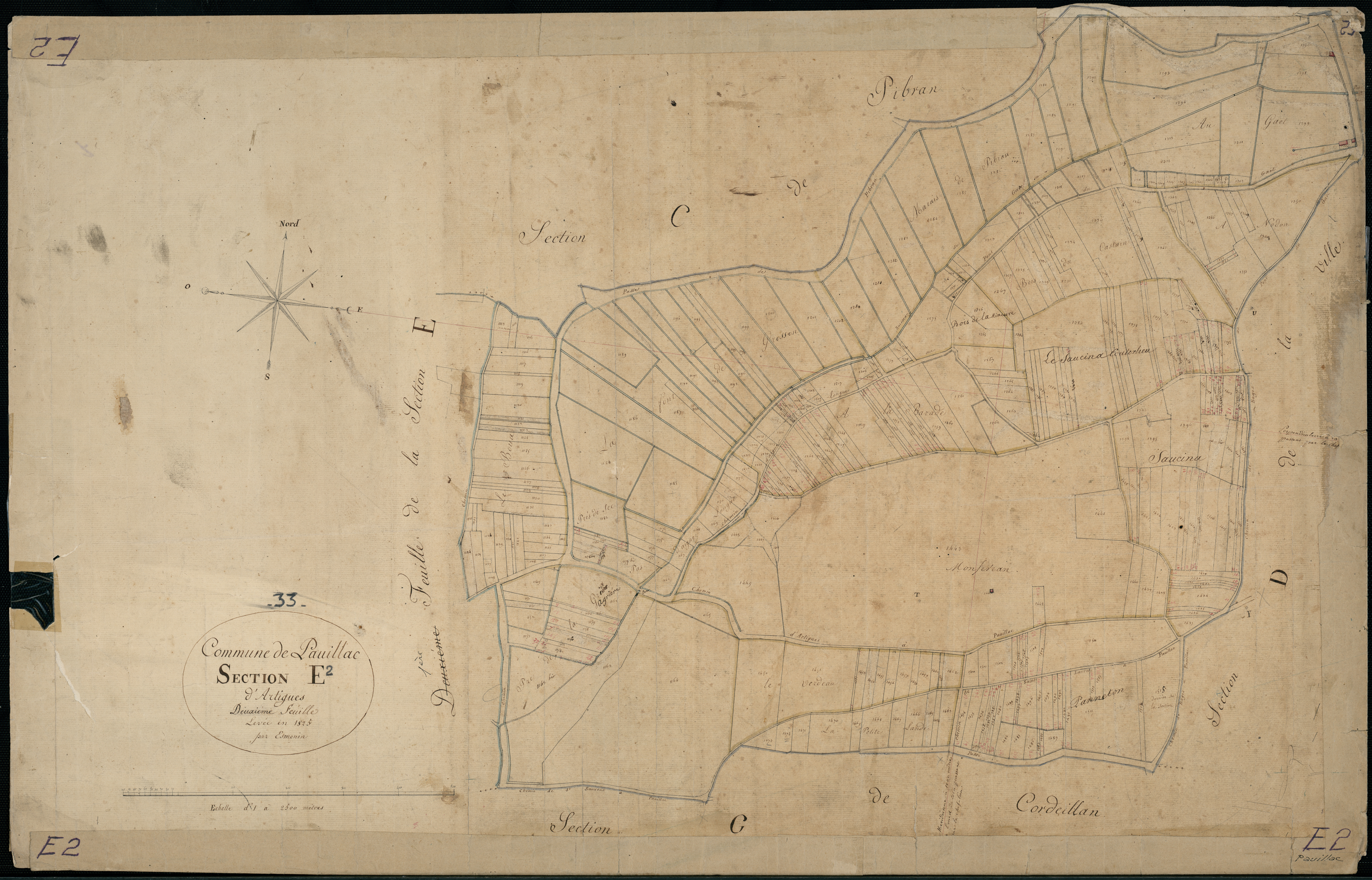 Pauillac - -Section E feuille 2 : Artigues
