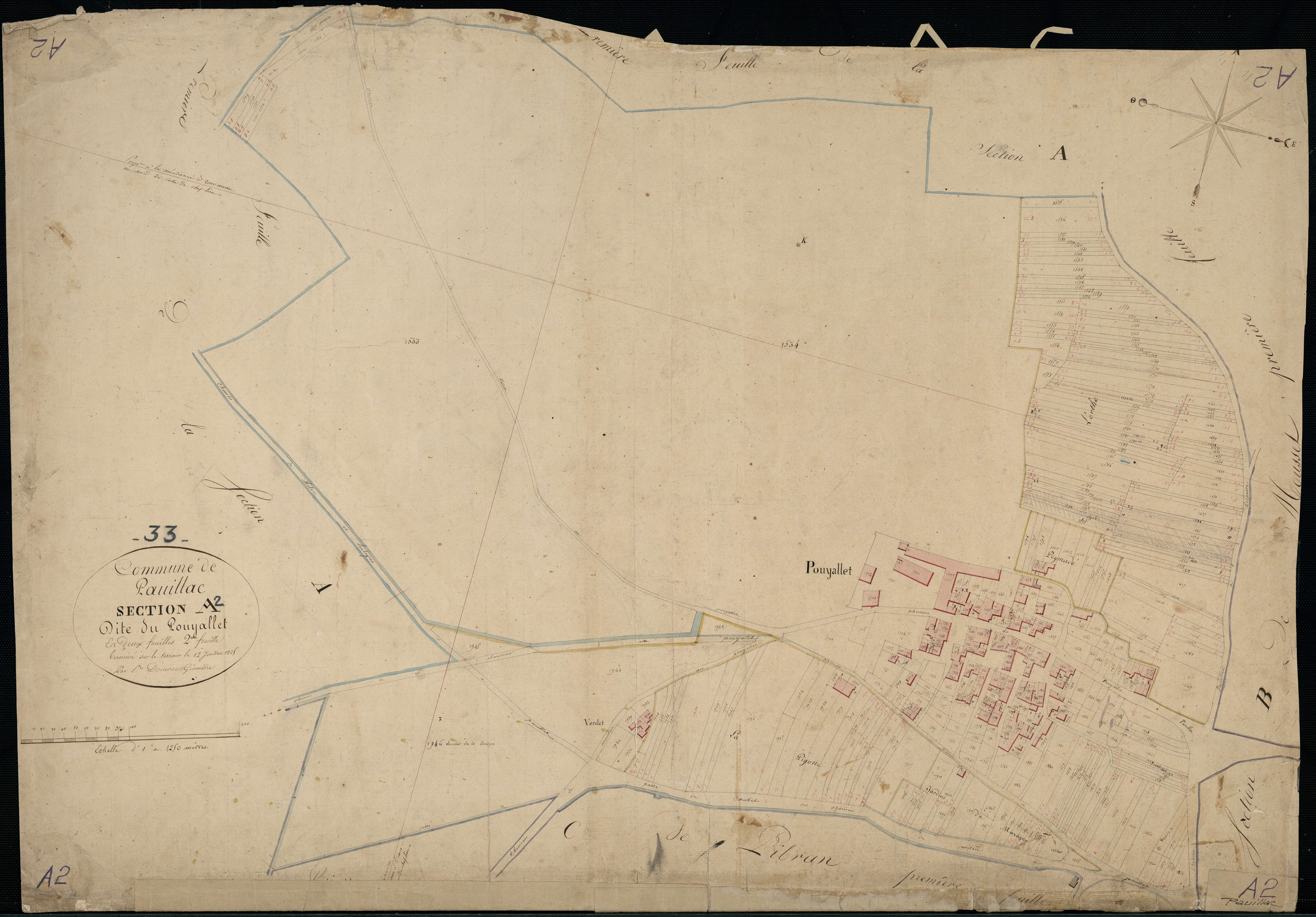 Pauillac - -Section A feuille 2 : Le Pouyallet