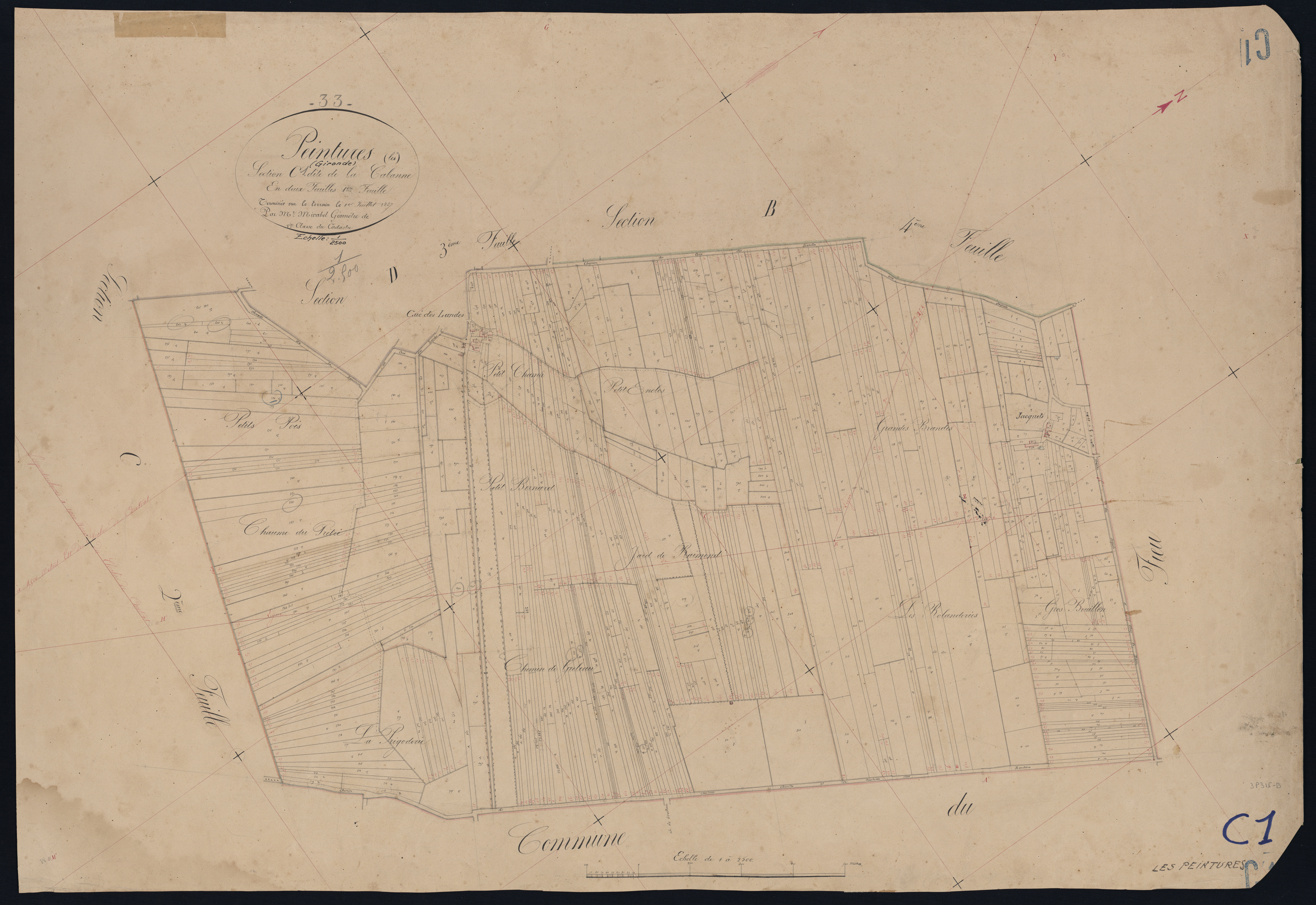 Peintures - -Section C feuille 1 : La Cabanne