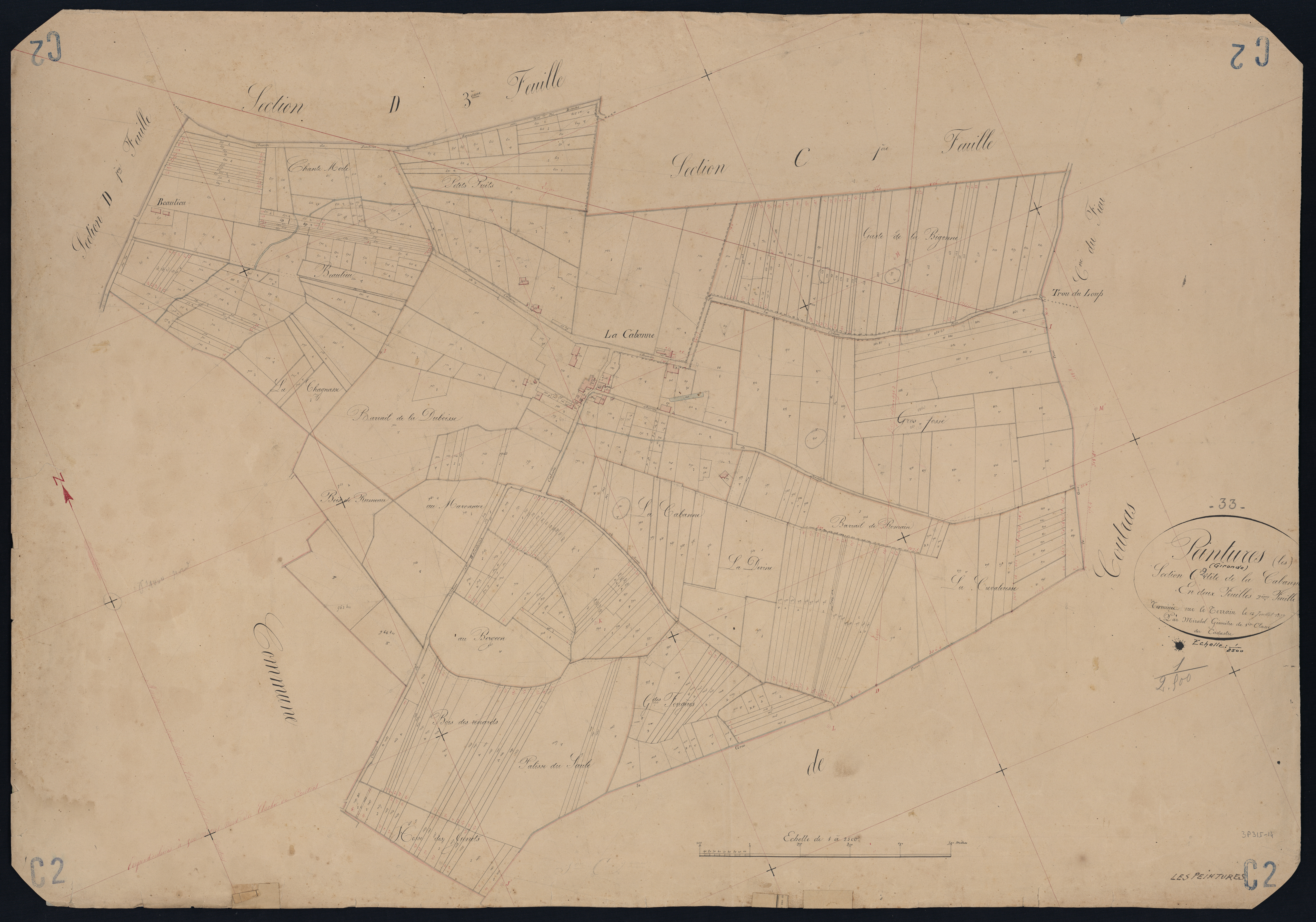 Peintures - -Section C feuille 2 : La Cabanne