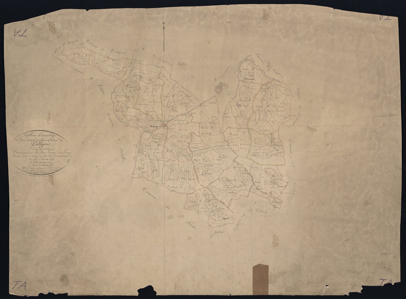 Pellegrue - -Tableau d'assemblage