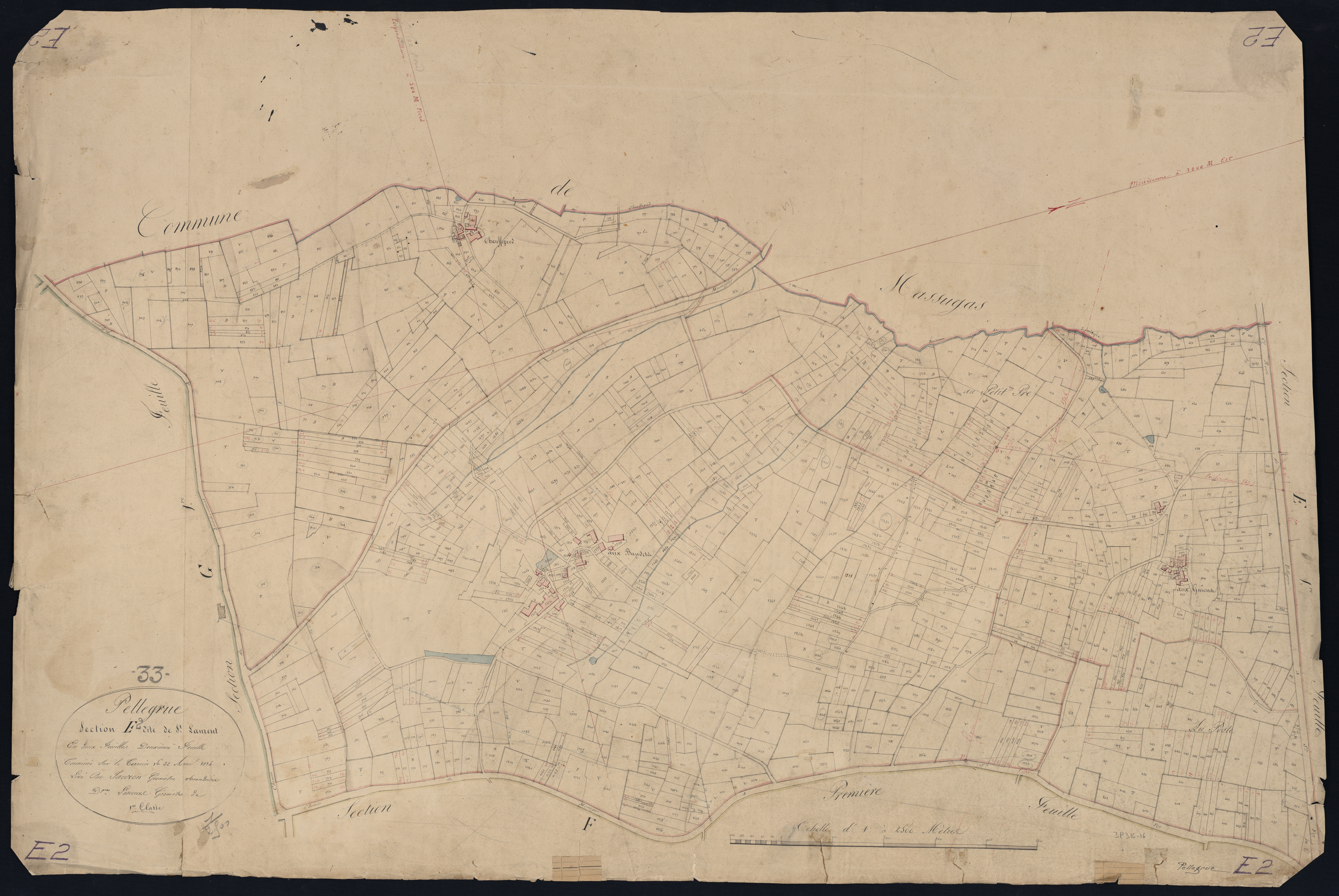 Pellegrue - -Section E feuille 2 : Saint-Laurent