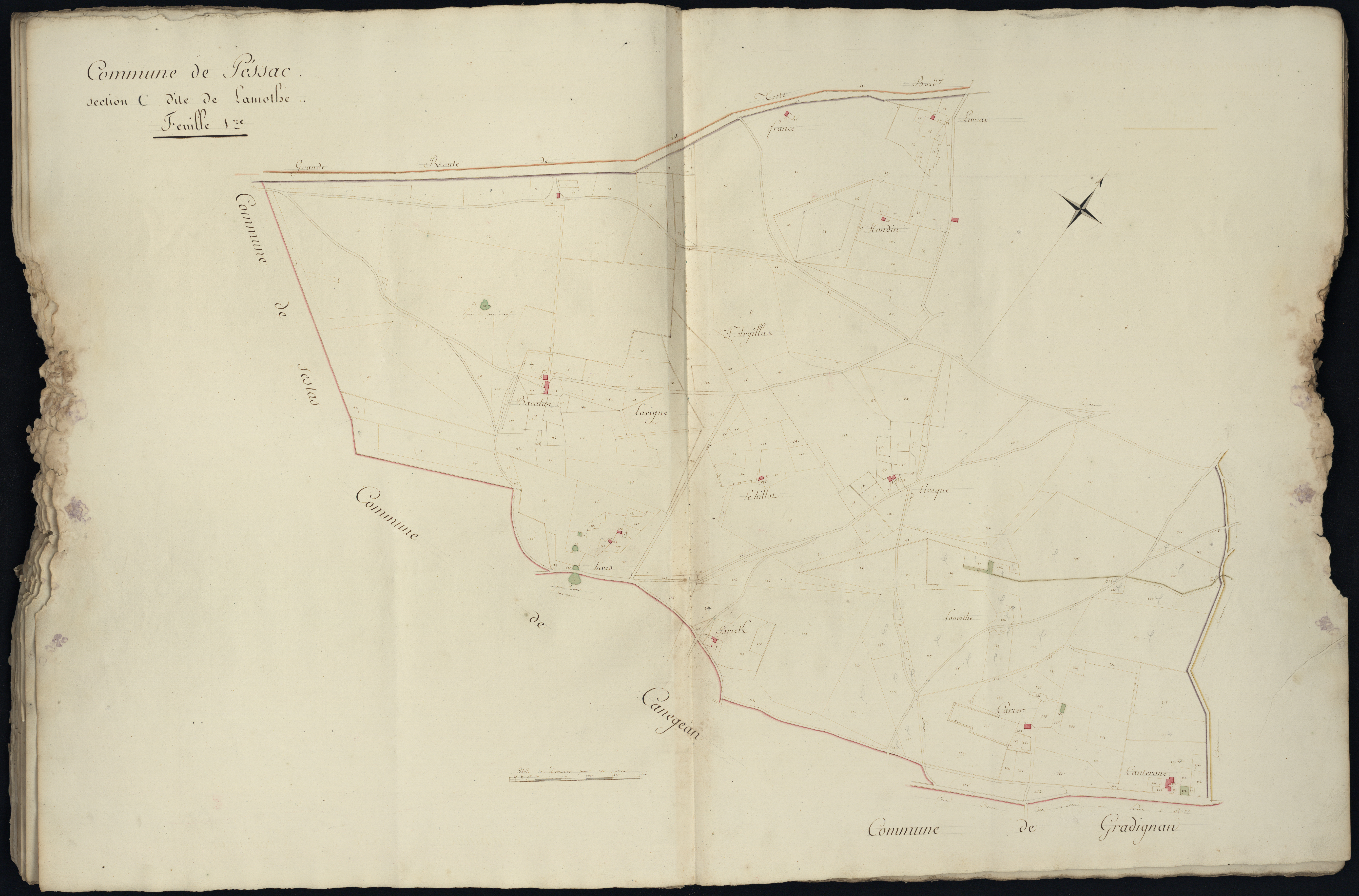 Pessac - -Section C feuille 1 : Lamothe