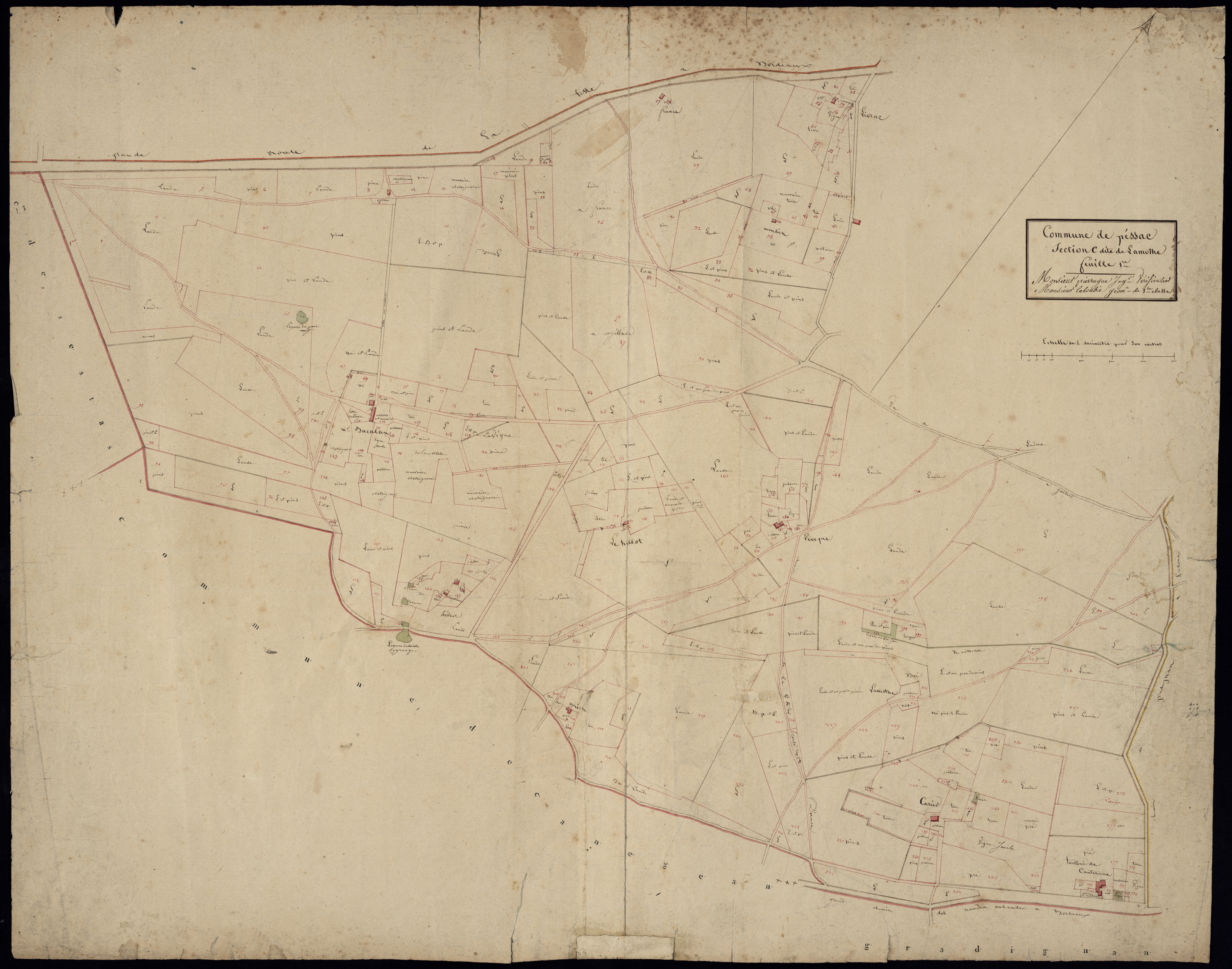Pessac - -Section C feuille 1 : La Mothe