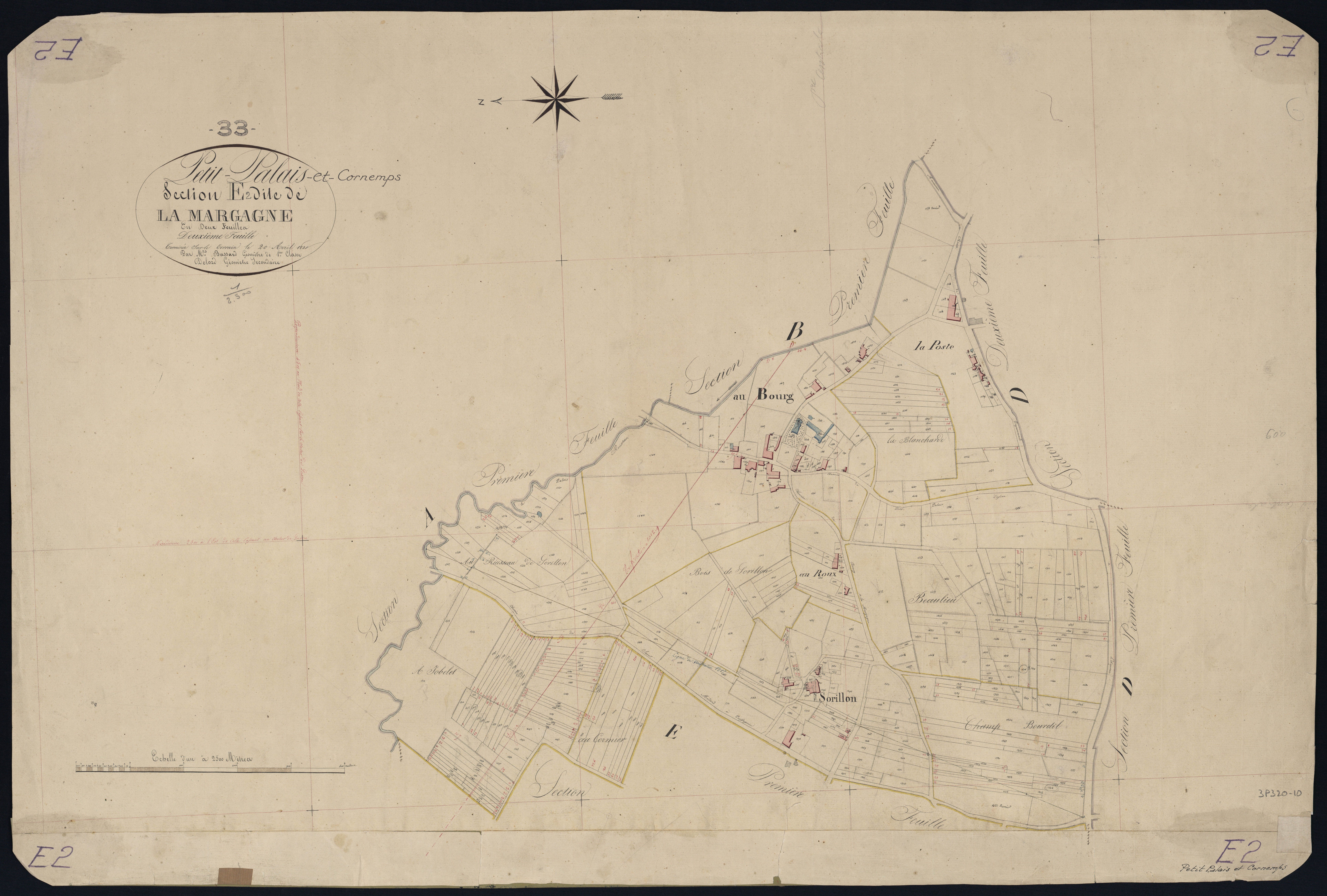 Petit-Palais-et-Cornemps - -Section E feuille 2 : La Margagne