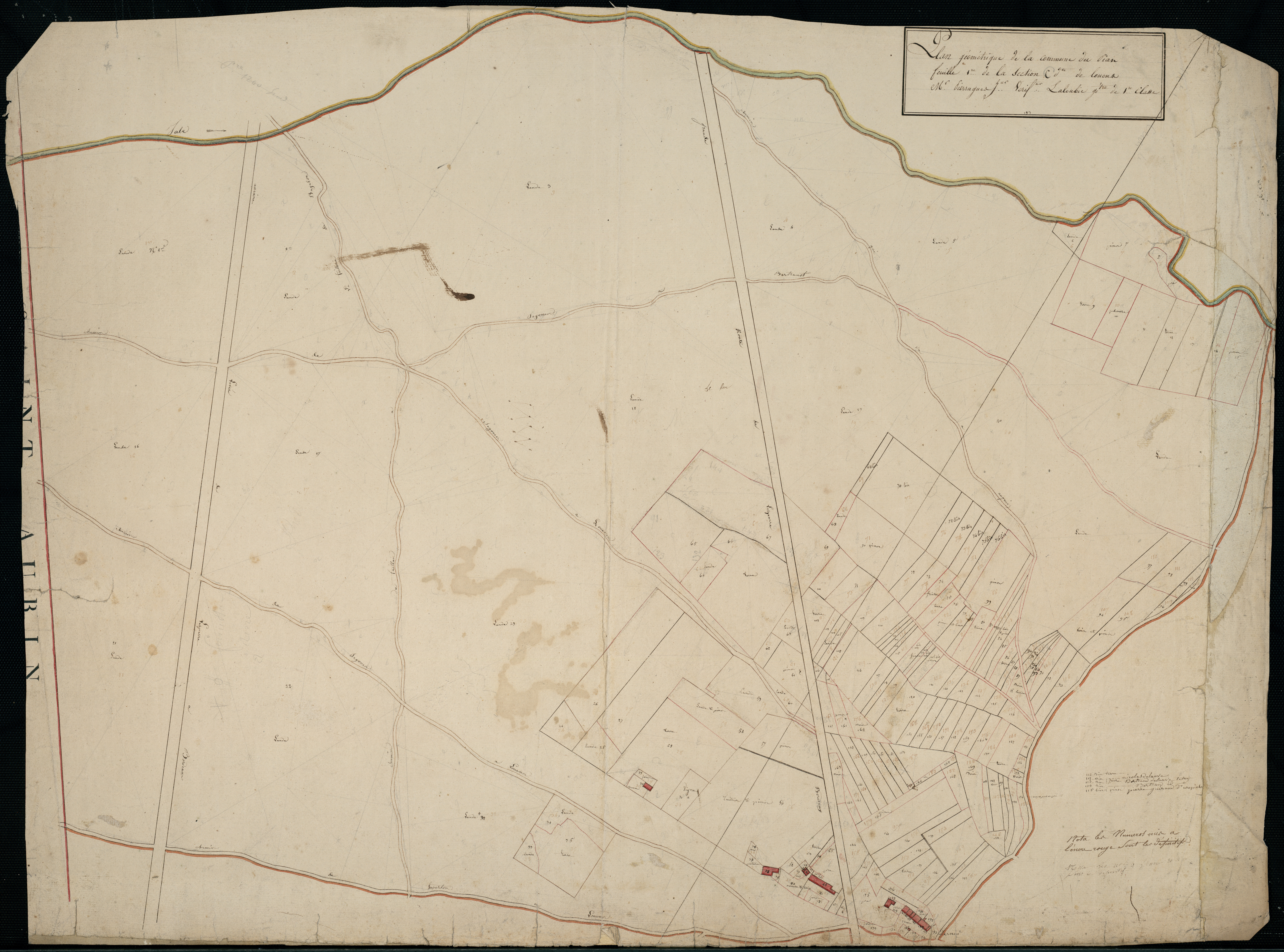 Le Pian-Médoc - -Section C feuille 1 : Louens
