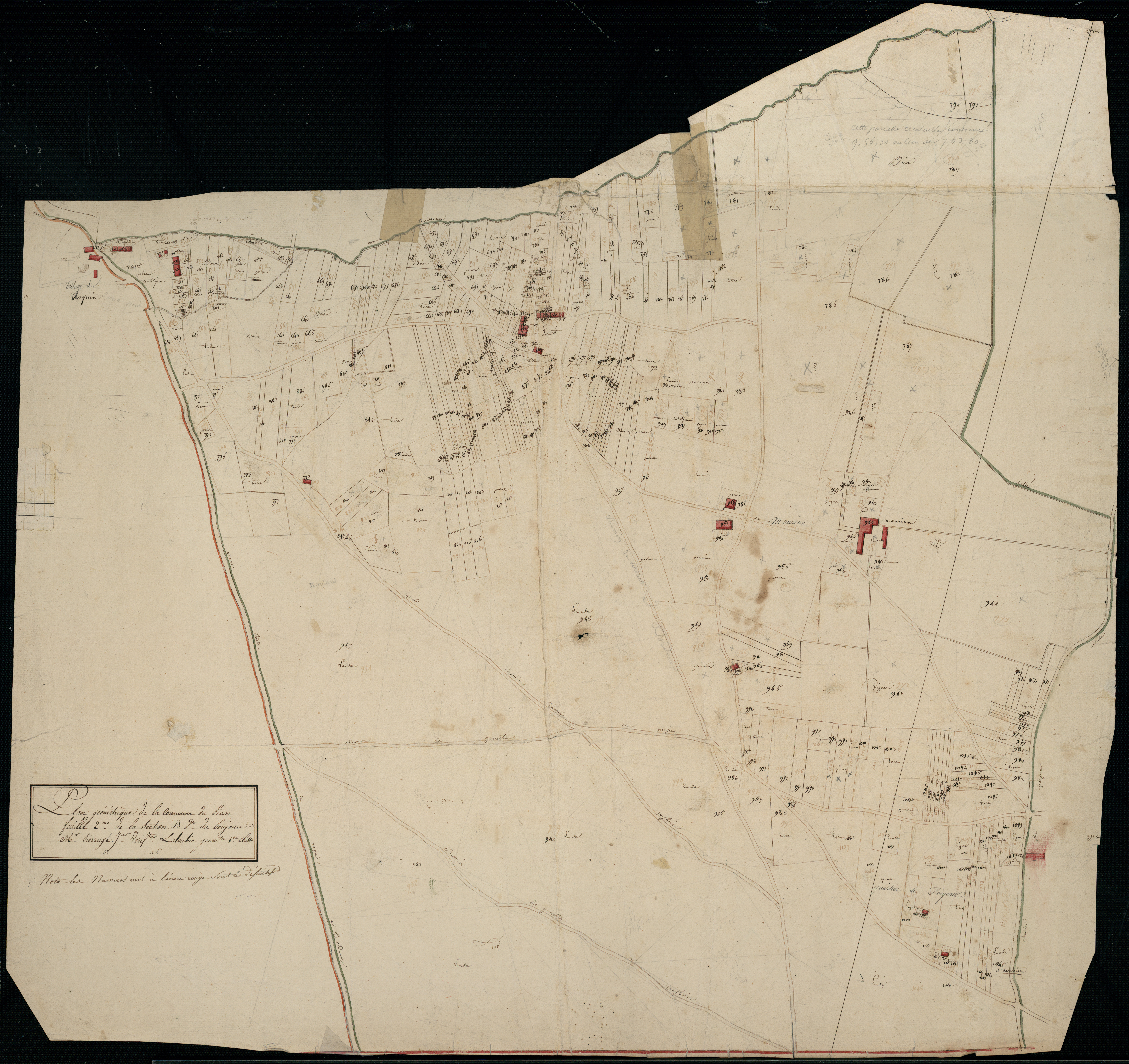 Le Pian-Médoc - -Section B feuille 2 : Le Poujeau
