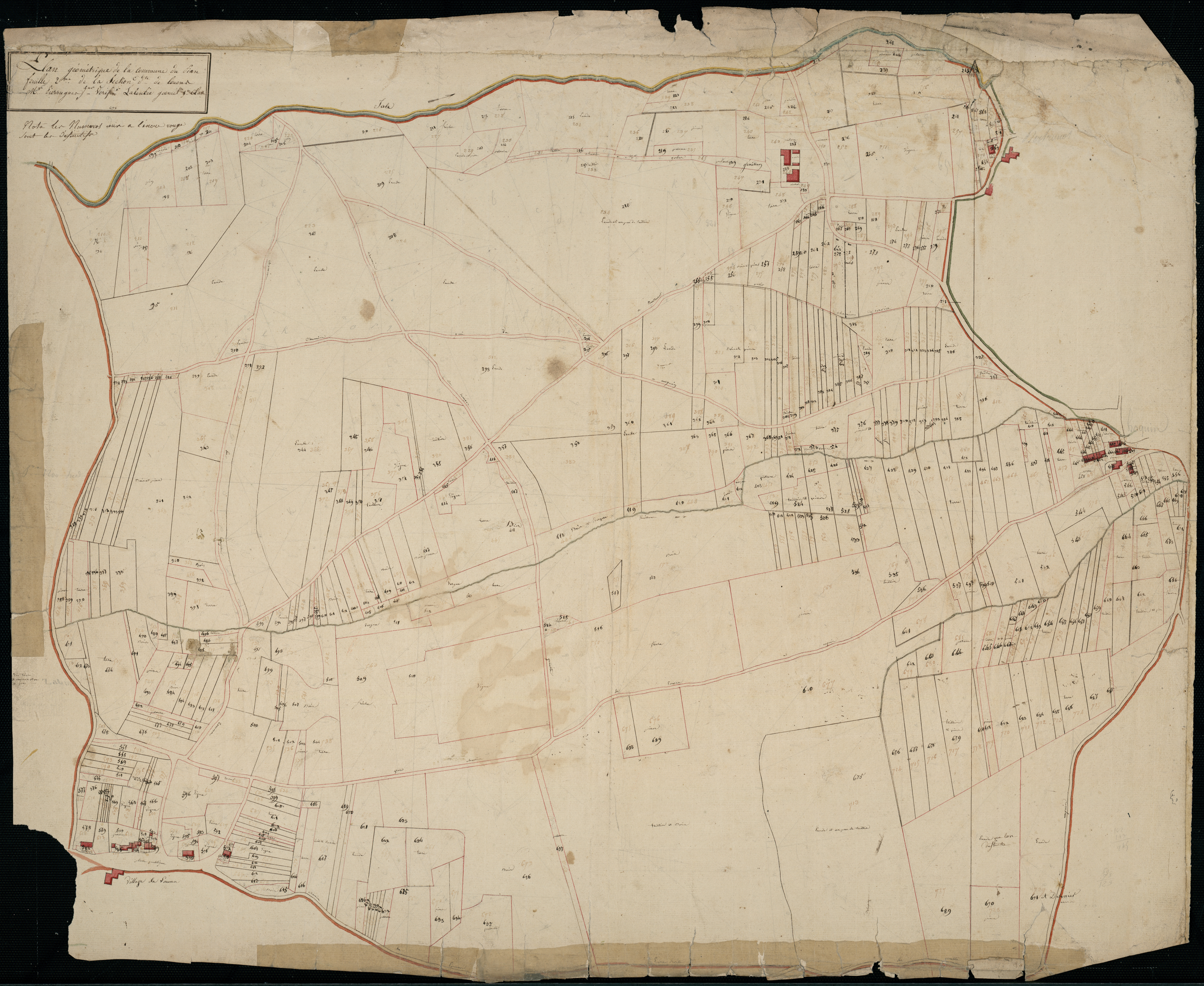 Le Pian-Médoc - -Section C feuille 2 : Louens