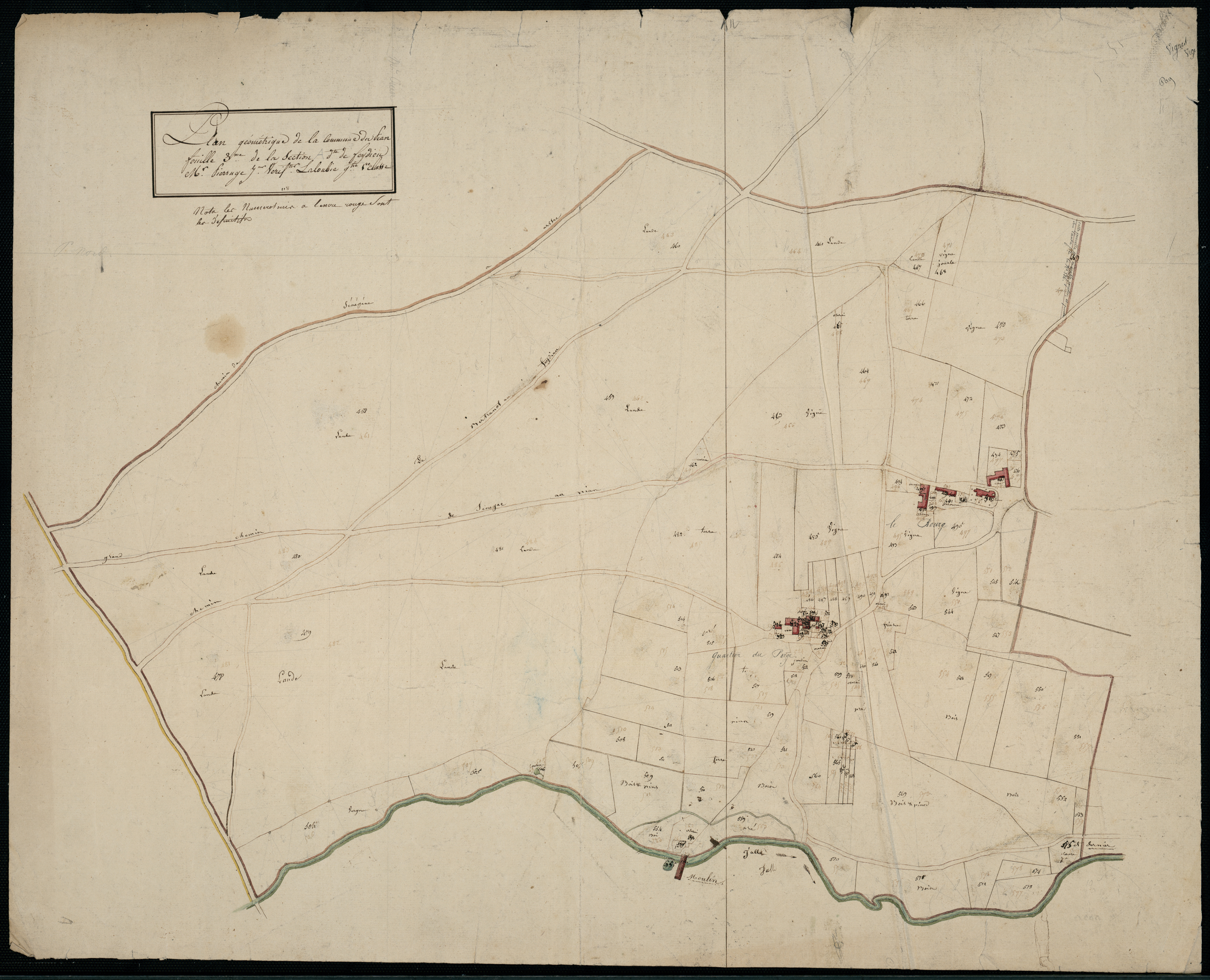 Le Pian-Médoc - -Section A feuille 3 : Feydieu