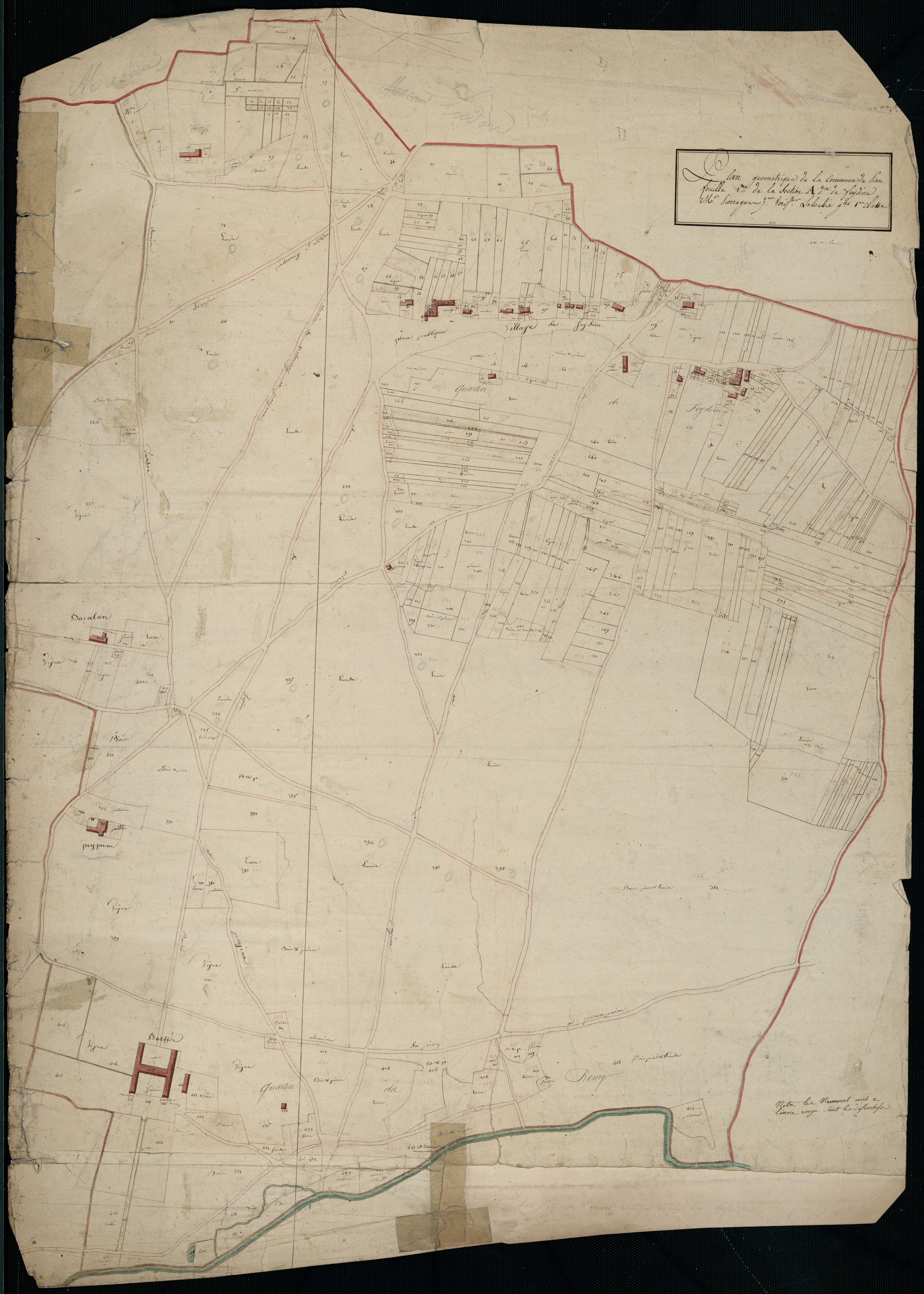 Le Pian-Médoc - -Section A feuille 1 : Feydieu