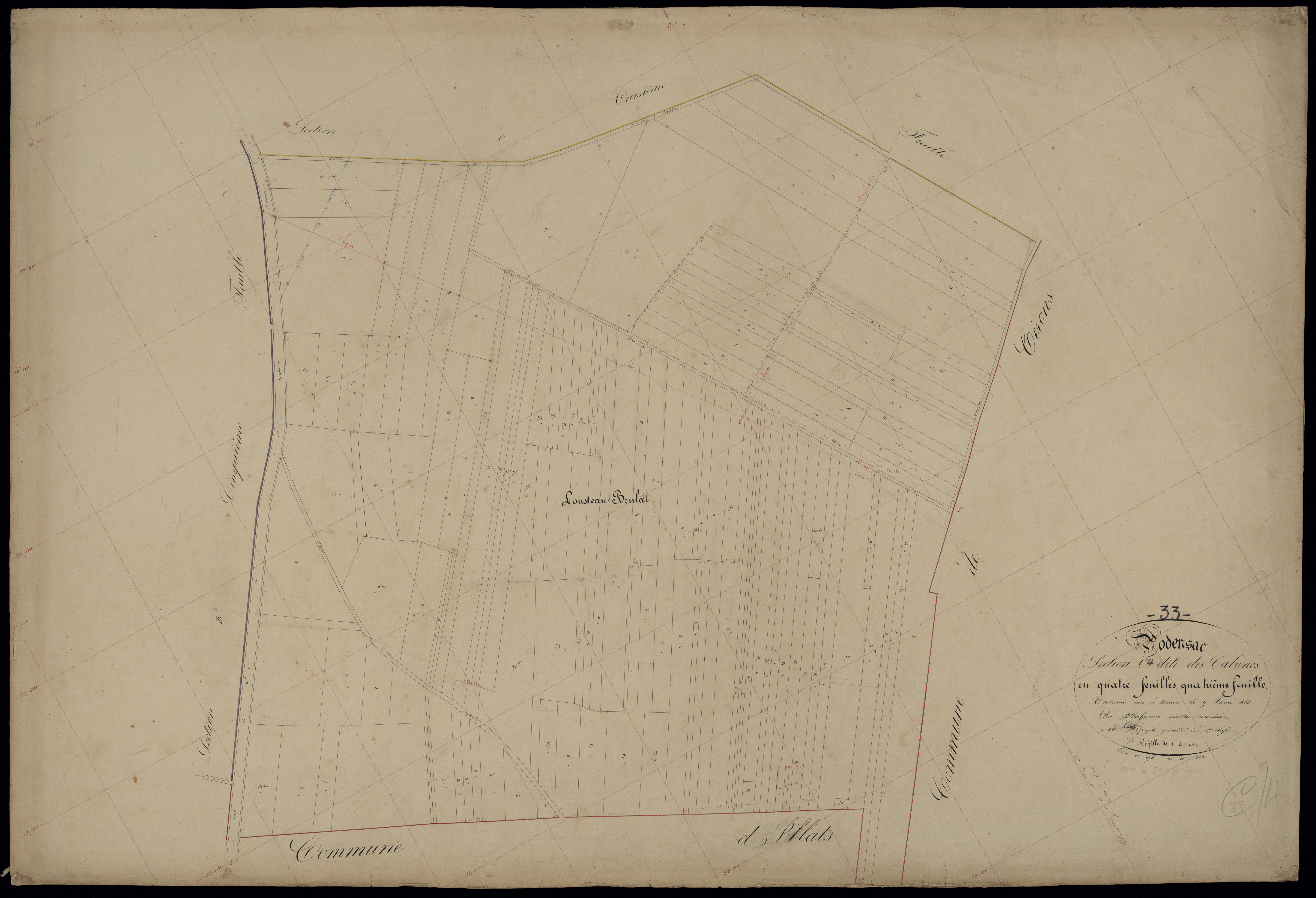 Podensac - -Section C feuille 4 : Les Cabannes