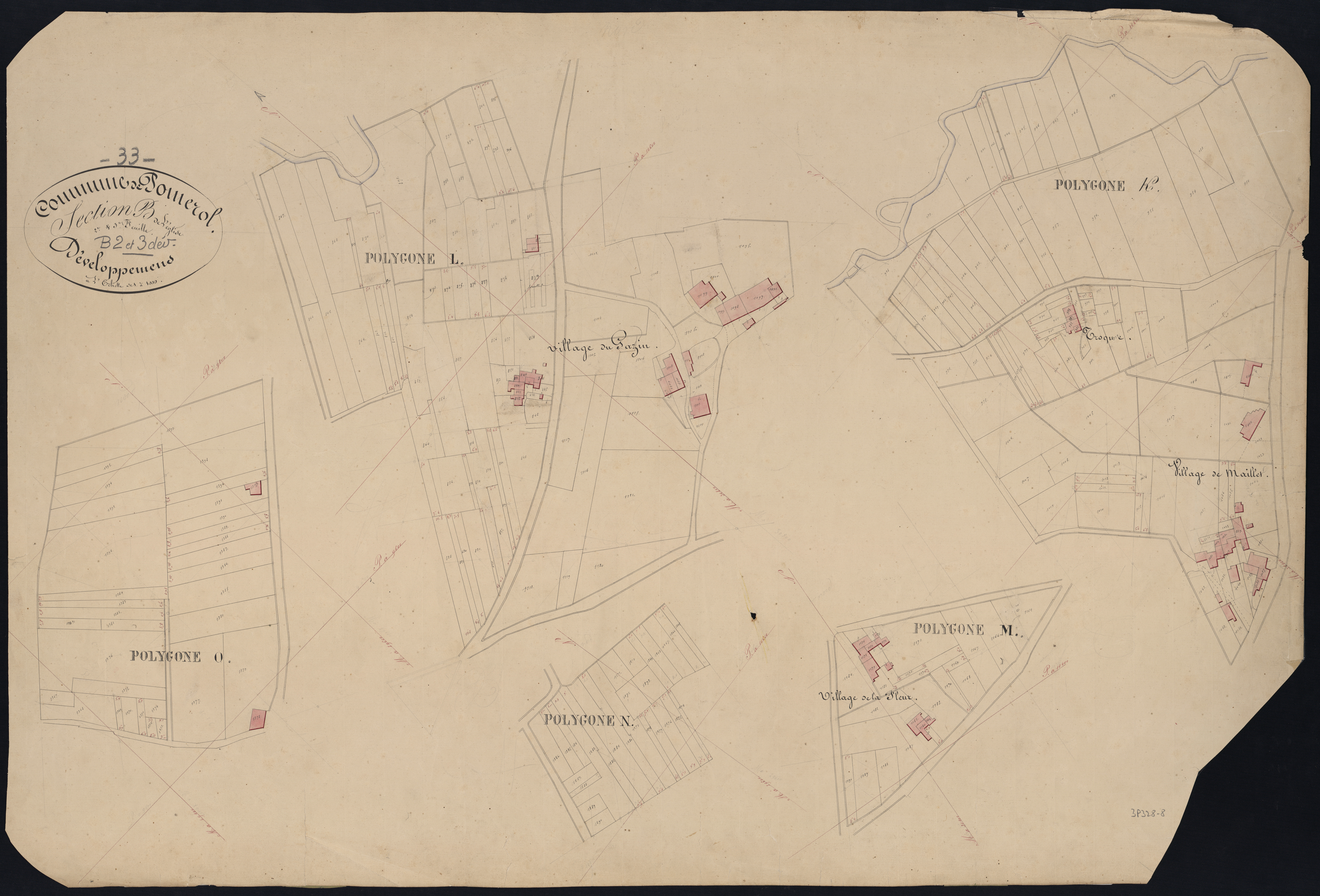 Pomerol - -Section B feuille 2 et 3 : L'Eglise