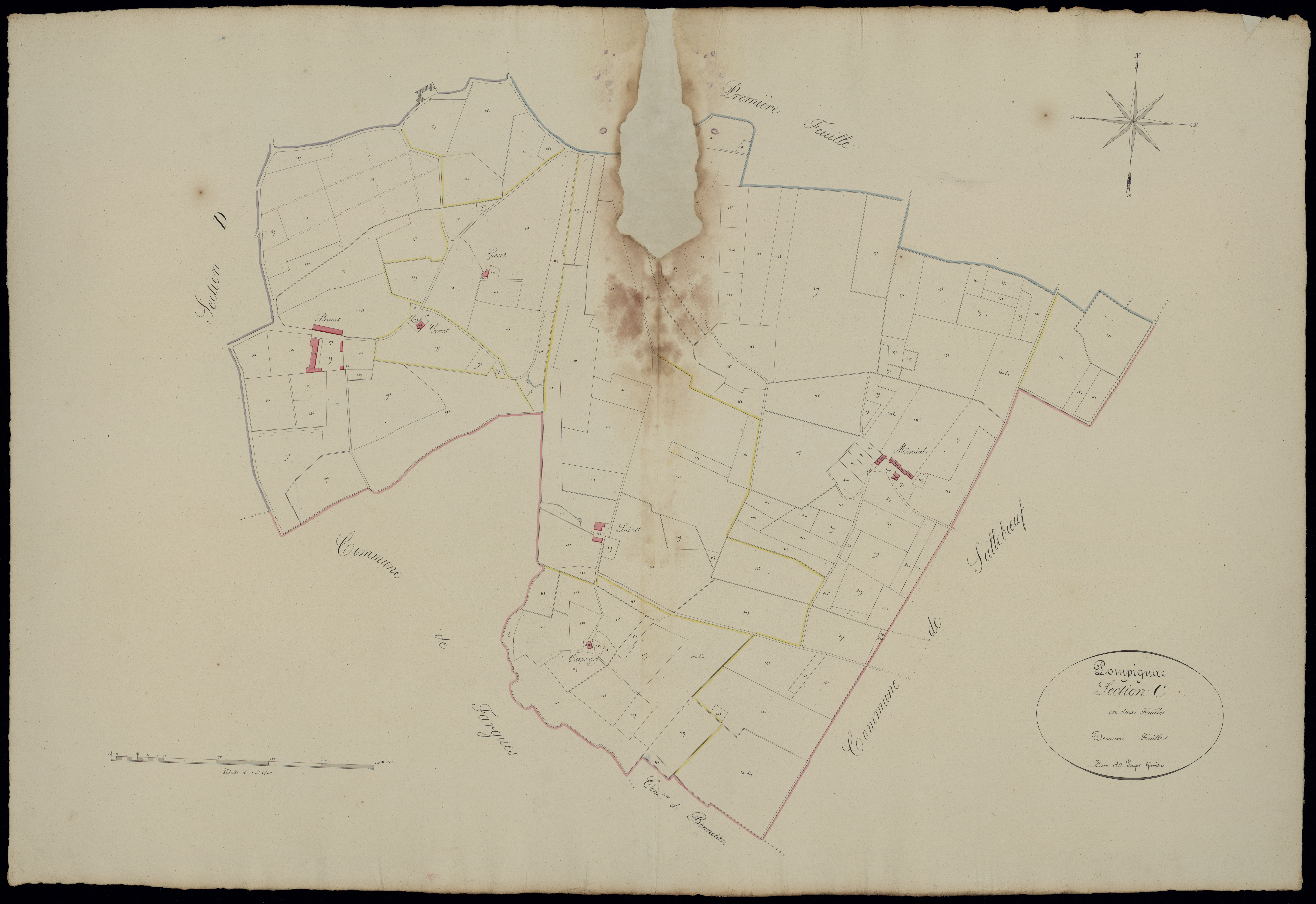 Pompignac - -Section C feuille 2 : Manial