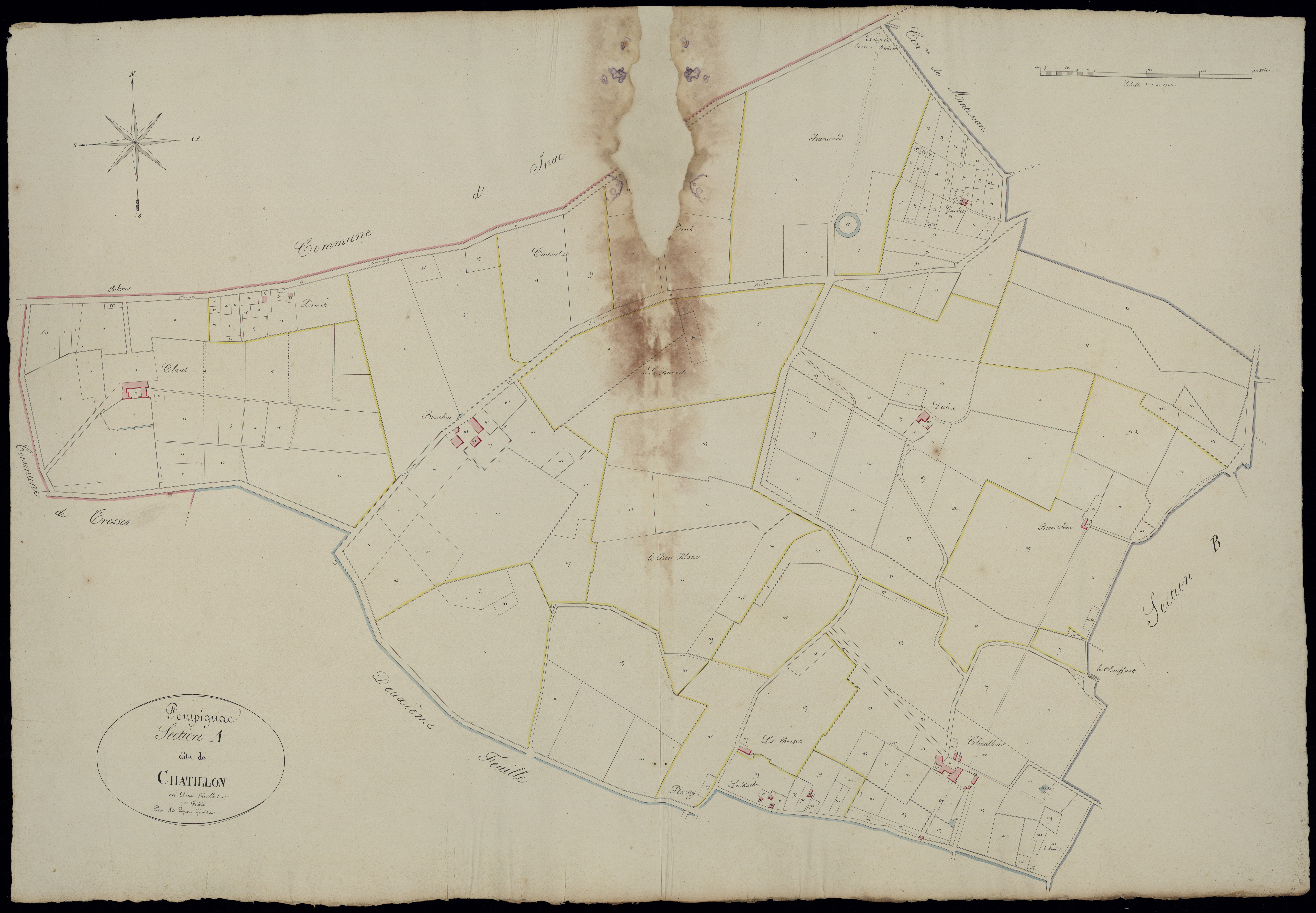 Pompignac - -Section A feuille 1 : Chatillon