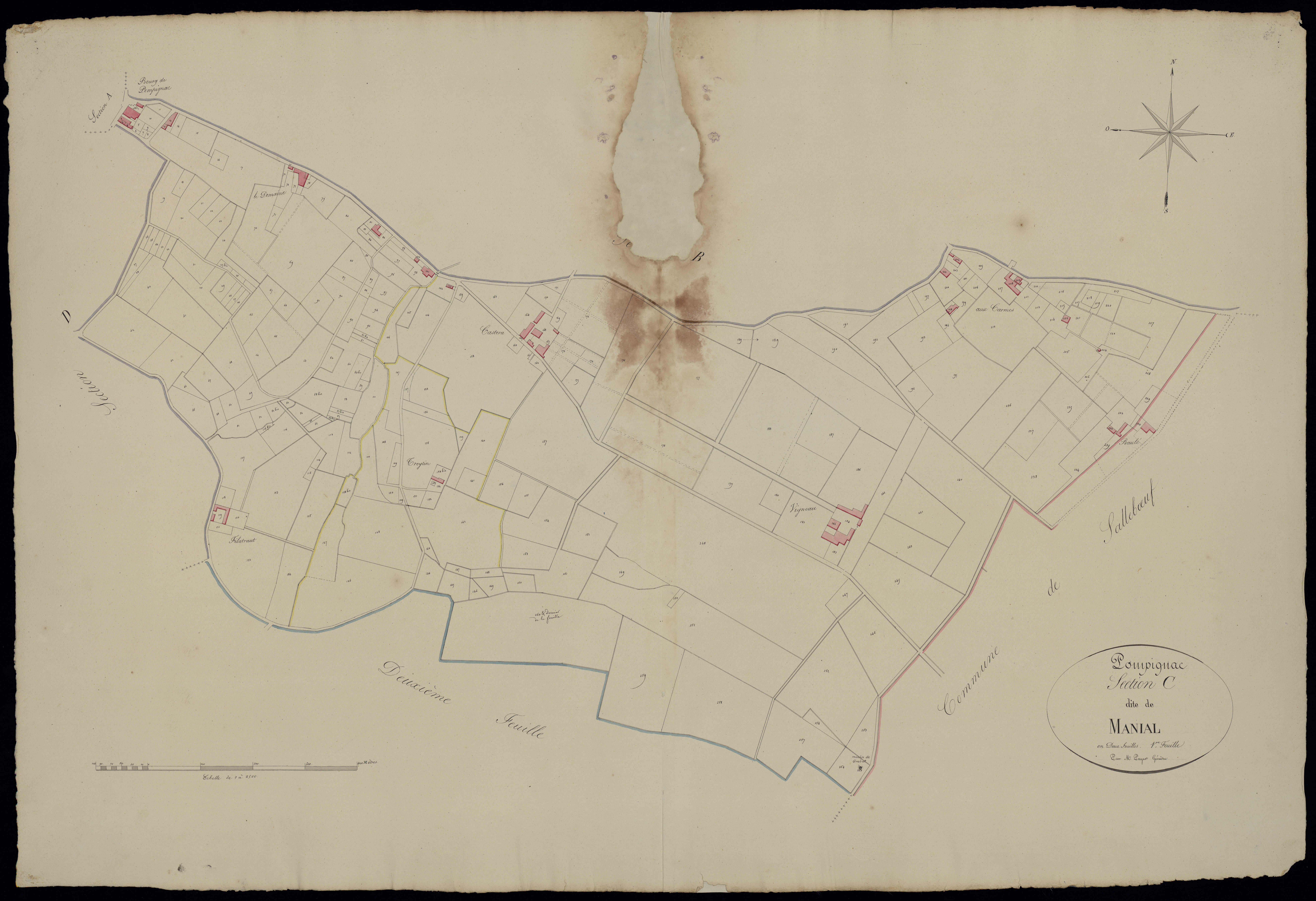 Pompignac - -Section C feuille 1 : Manial