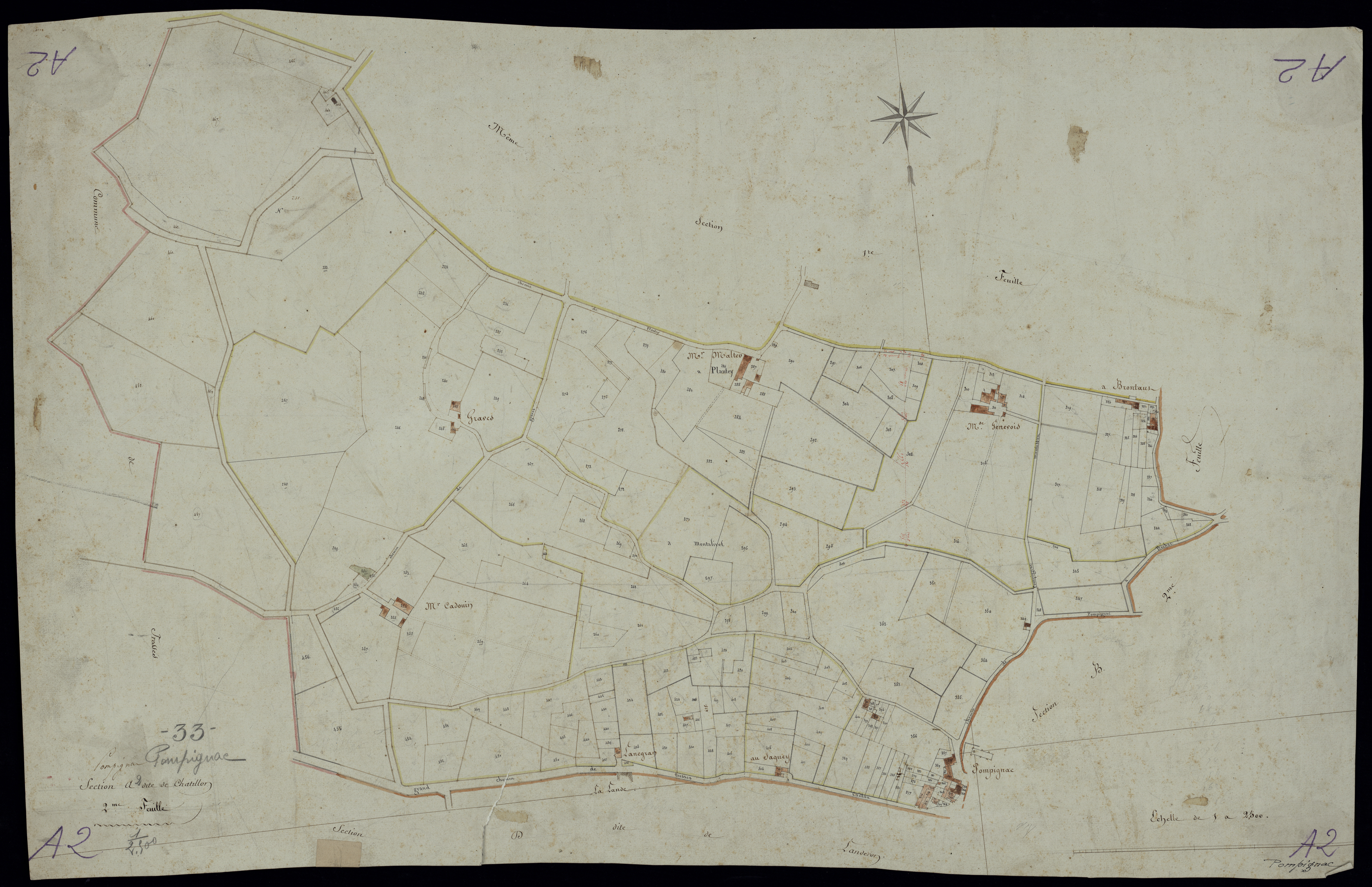 Pompignac - -Section A feuille 2 : Chatillon
