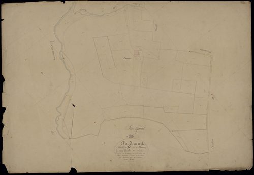 Pondaurat - -Section D feuille 3 : Le Bourg