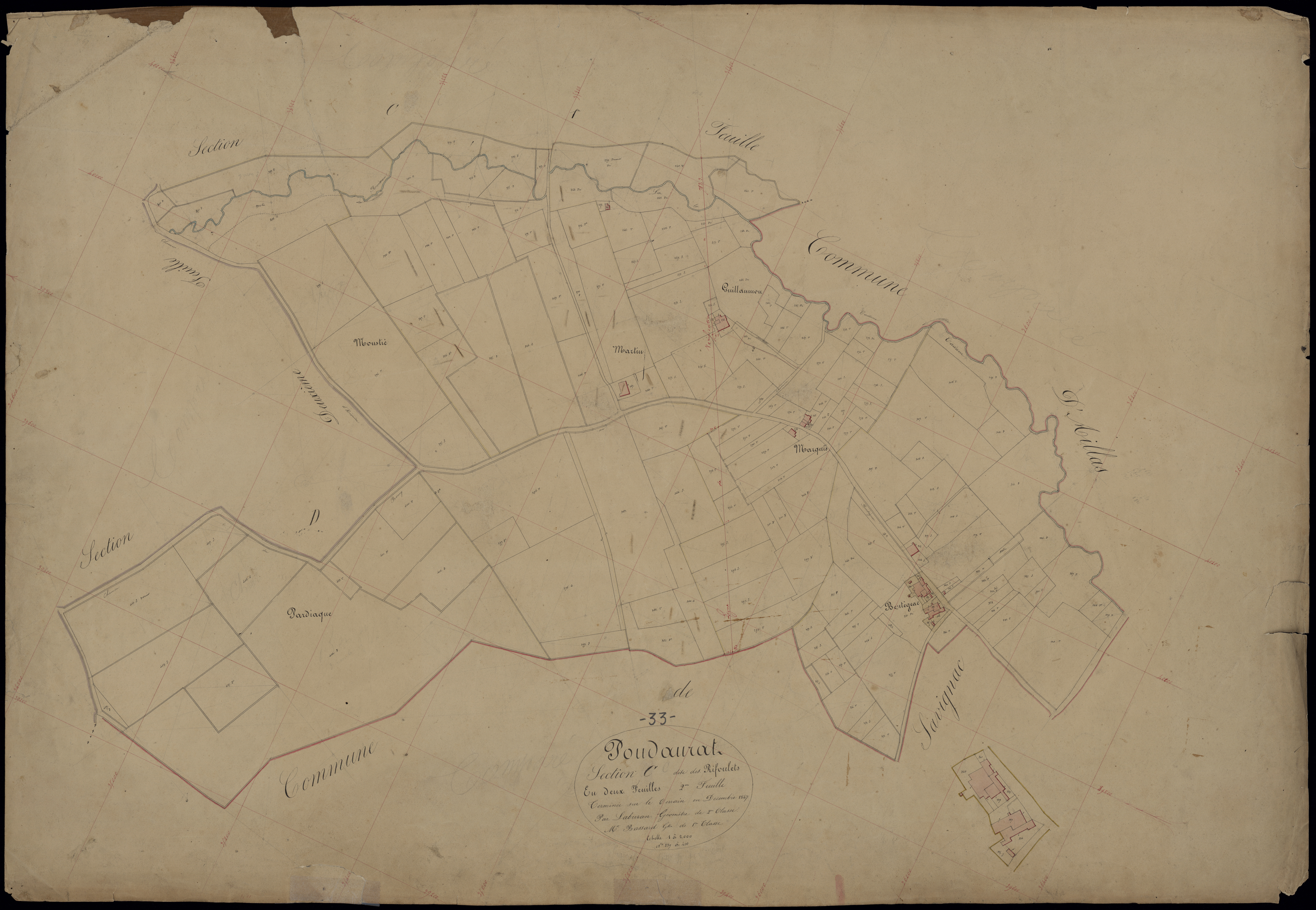Pondaurat - -Section C feuille 2 : Les Rifoulets