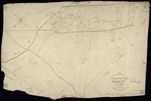 Le Porge - -Section C feuille 3 : Larruau