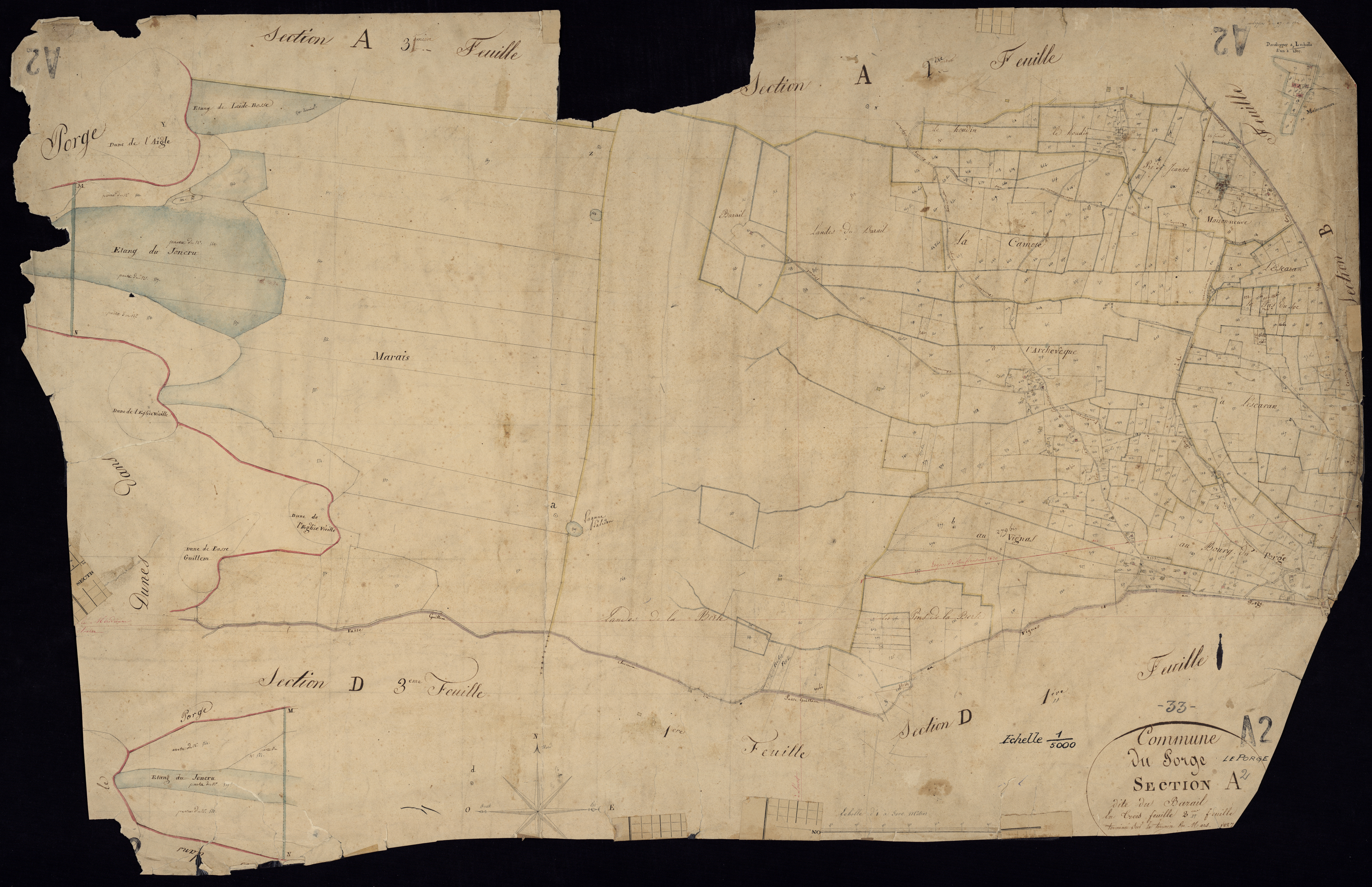 Le Porge - -Section A feuille 2 : Le Barail