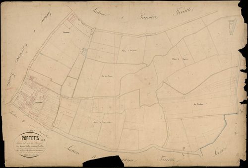 Portets - -Section A feuille 2 : Le Bourg