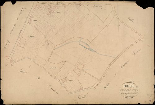 Portets - -Section A feuille 3 : Le Bourg