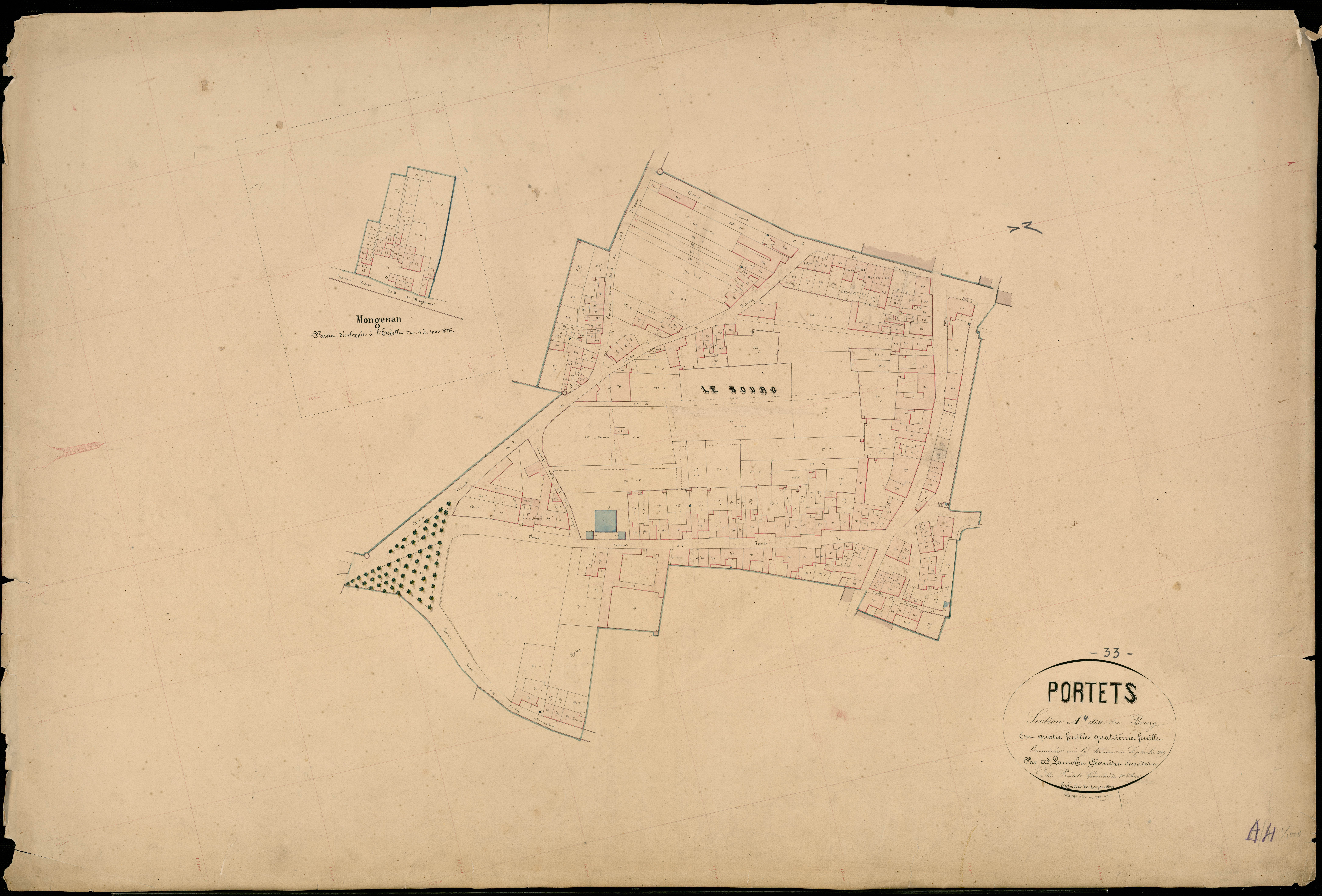 Portets - -Section A feuille 4 : Le Bourg