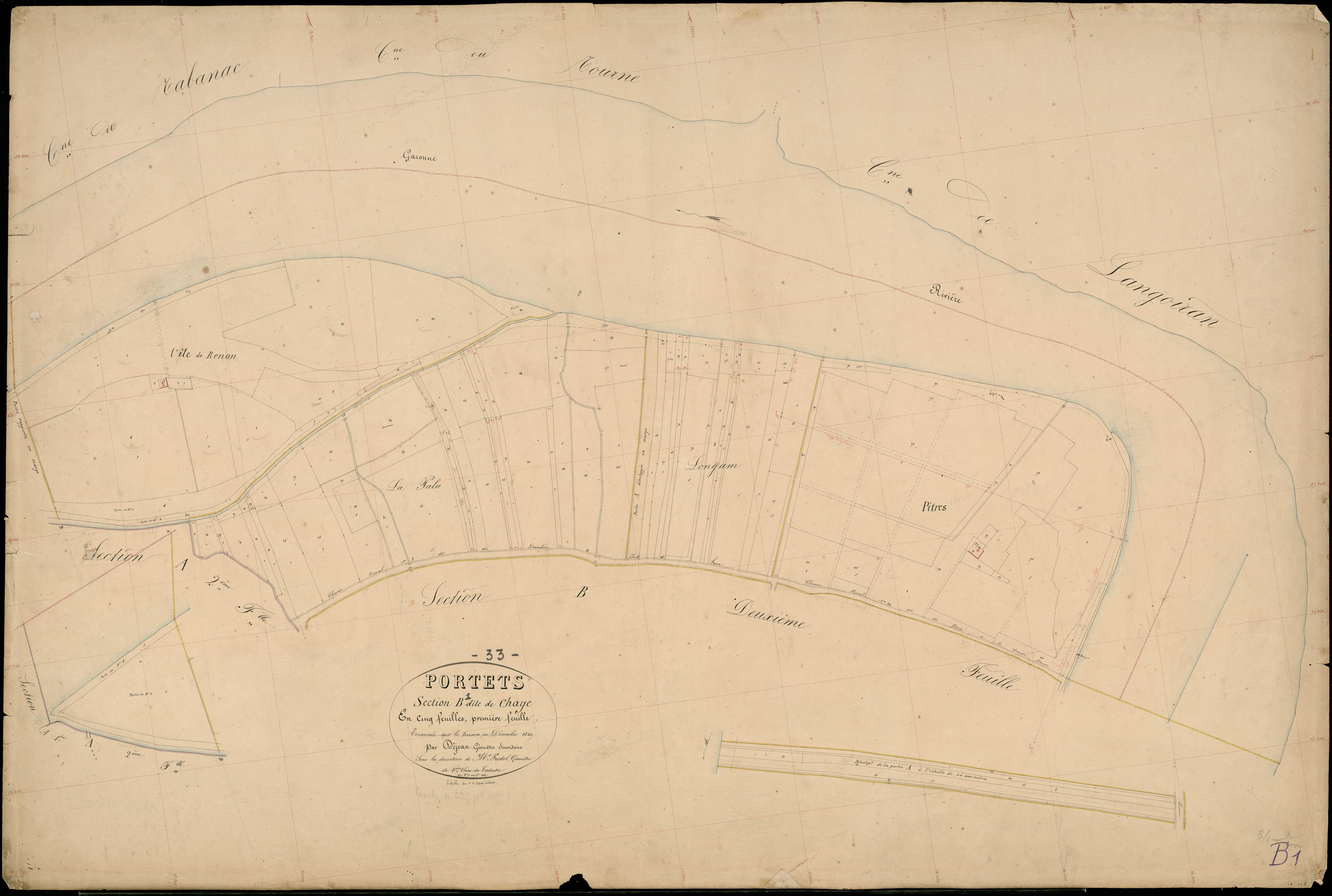 Portets - -Section B feuille 1 : Chaye
