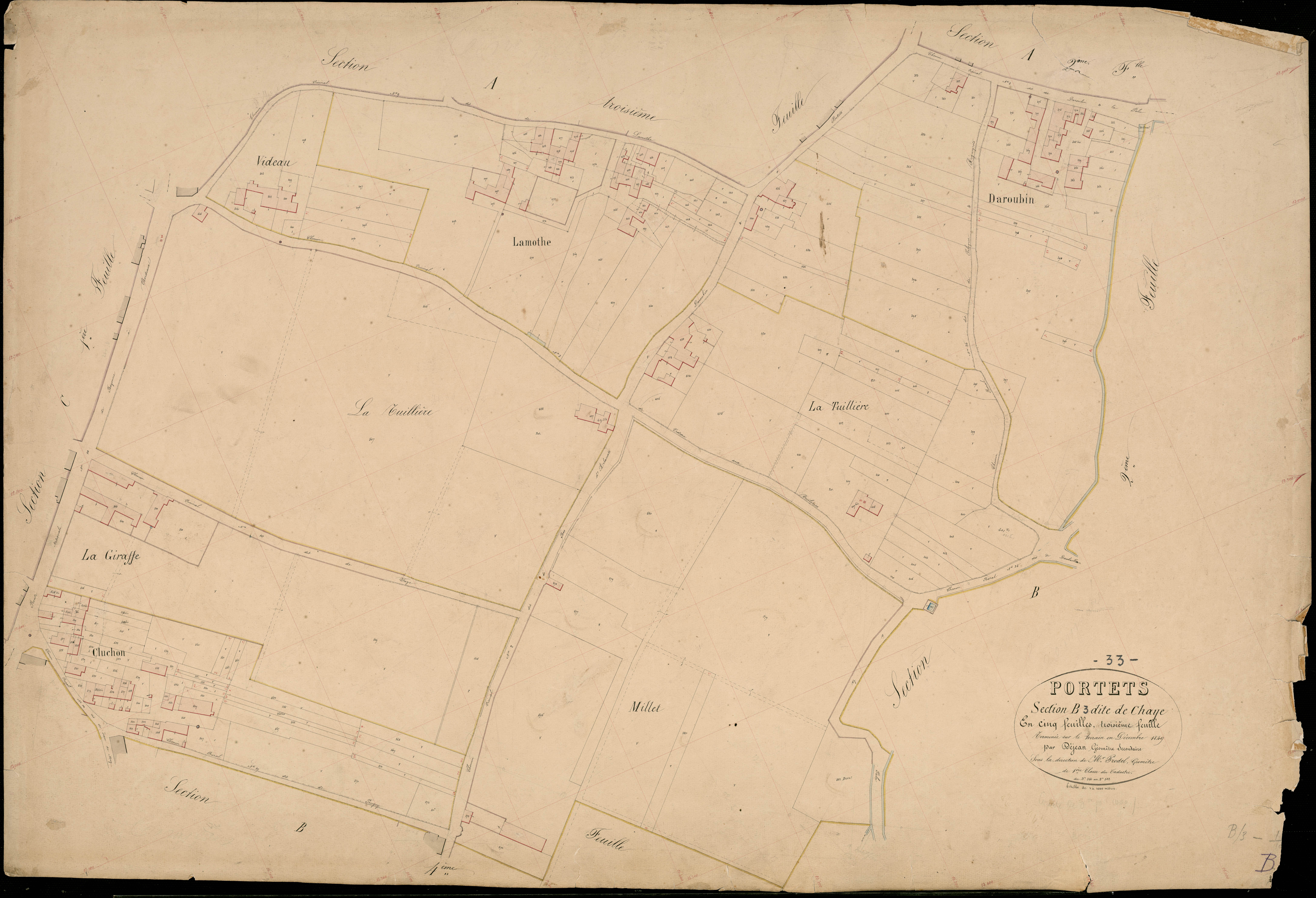 Portets - -Section B feuille 3 : Chaye