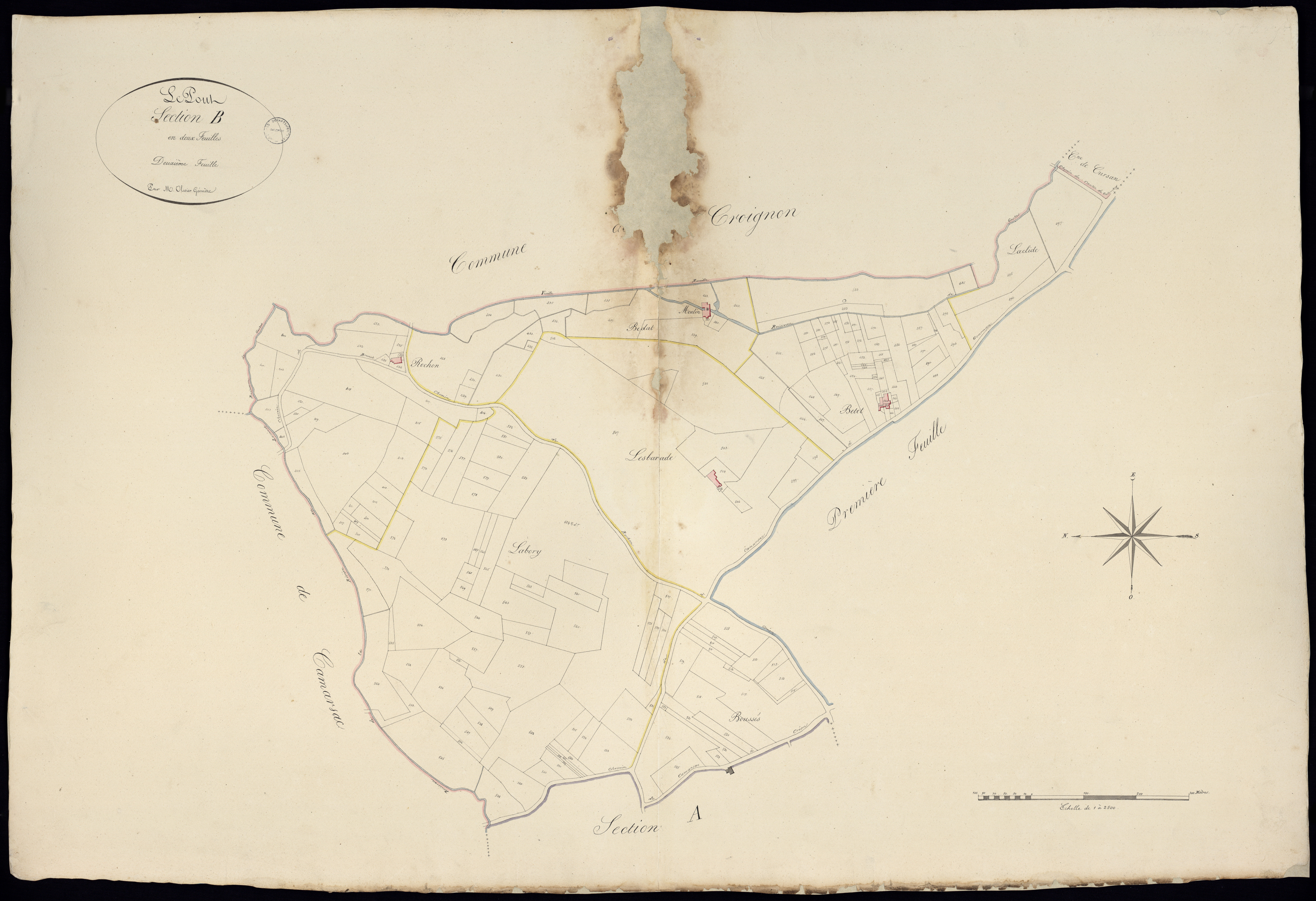 Le Pout - -Section B feuille 2 : Le Bourg