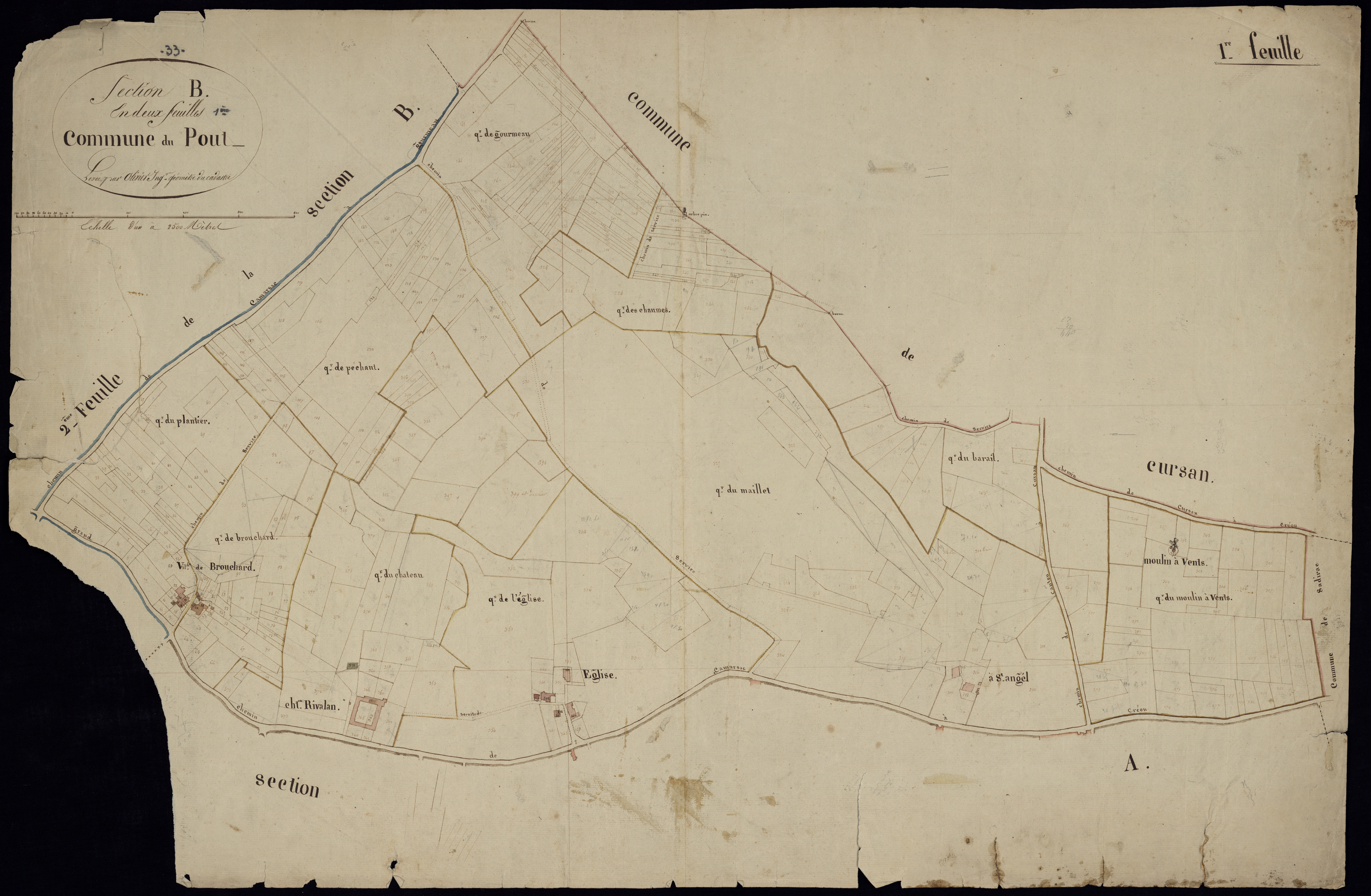Le Pout - -Section B feuille 1 : L'Eglise