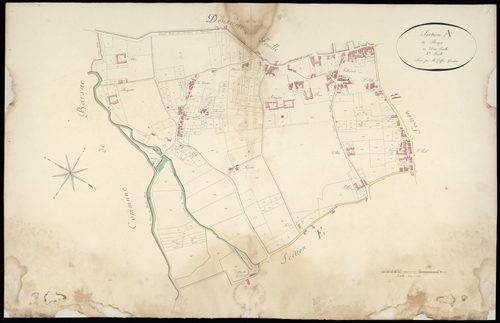 Preignac - -Section A feuille 1 : Le Bourg
