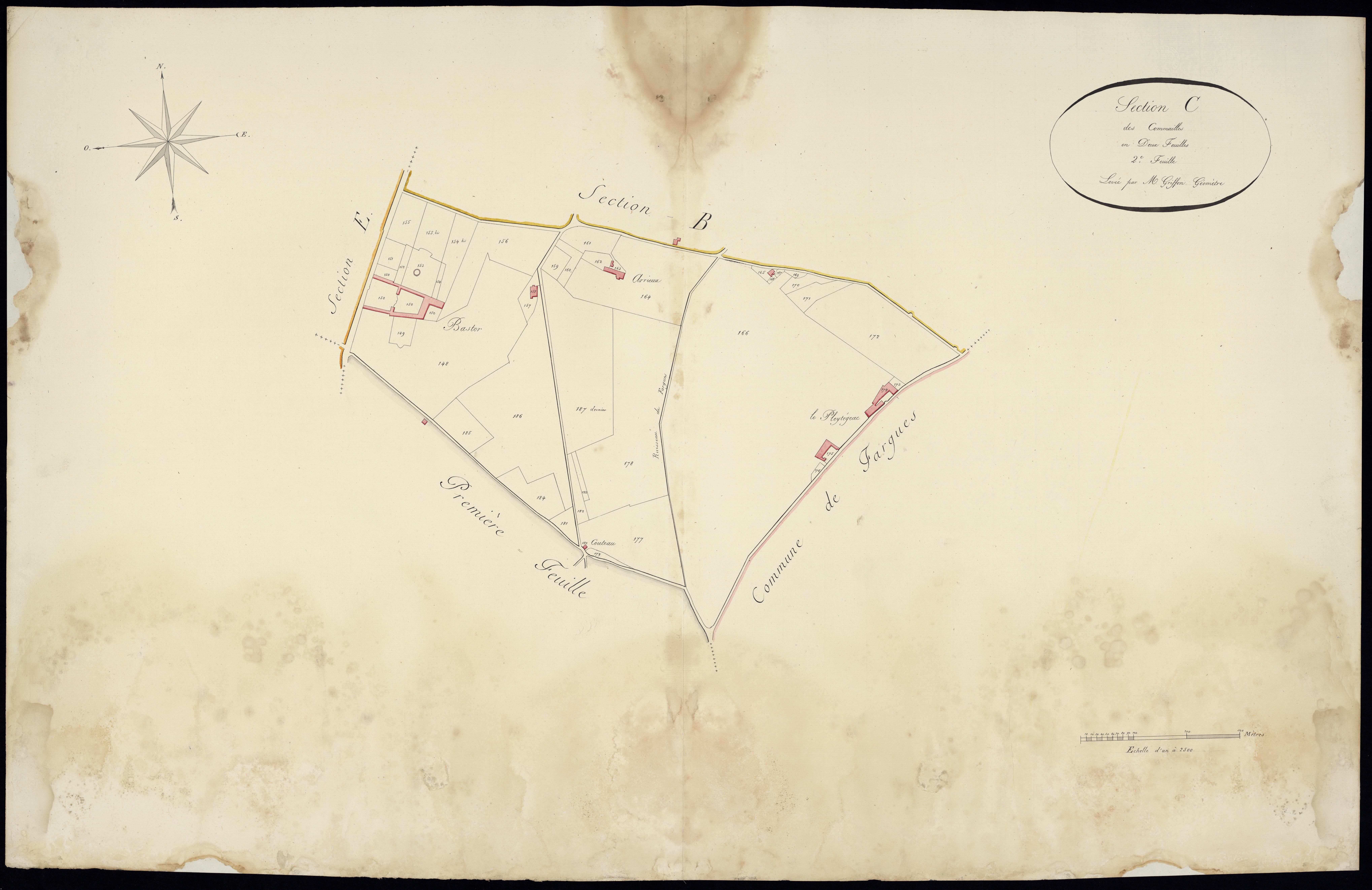 Preignac - -Section C feuille 2 : Commailles