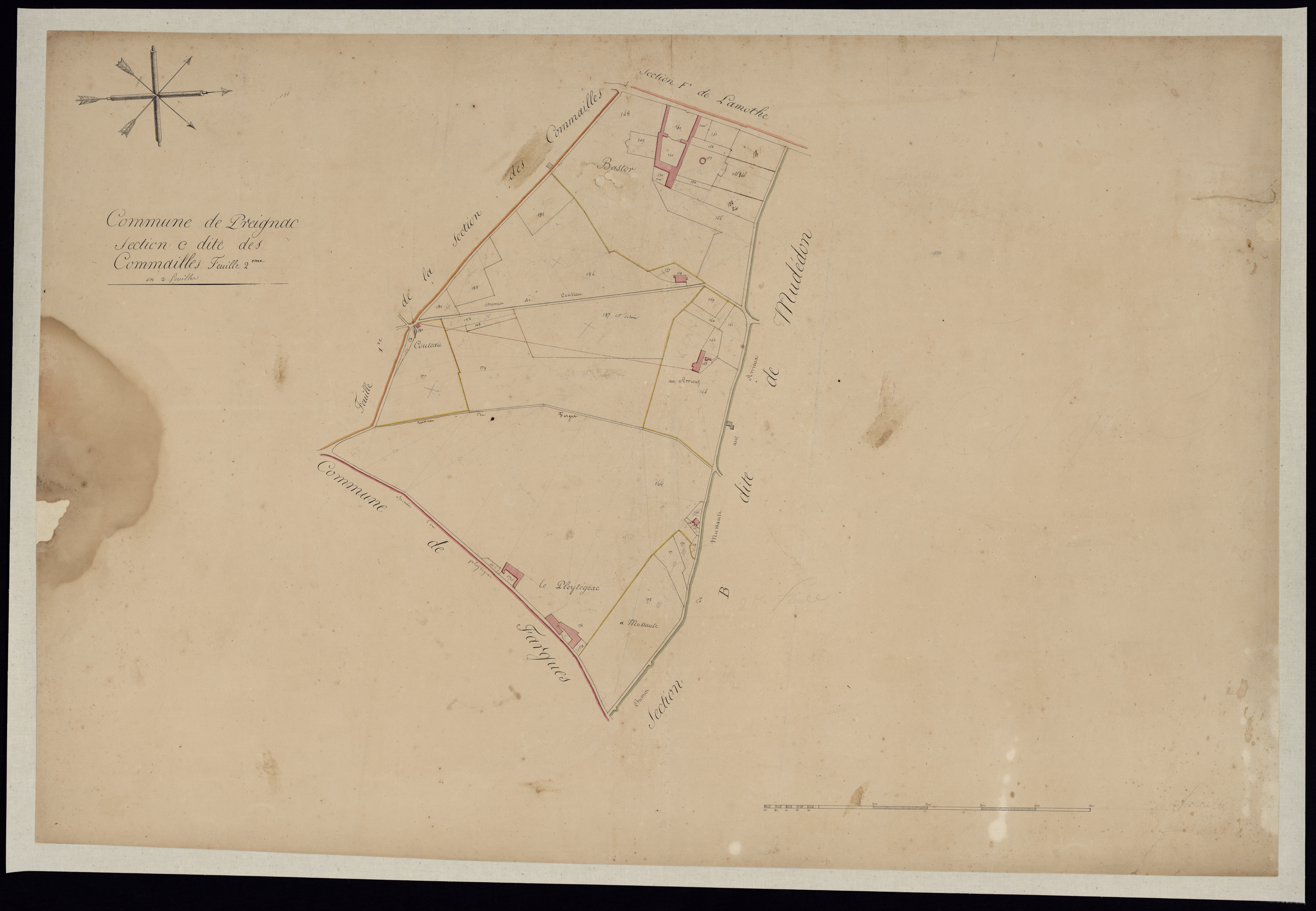 Preignac - -Section C feuille 2 : Commailles