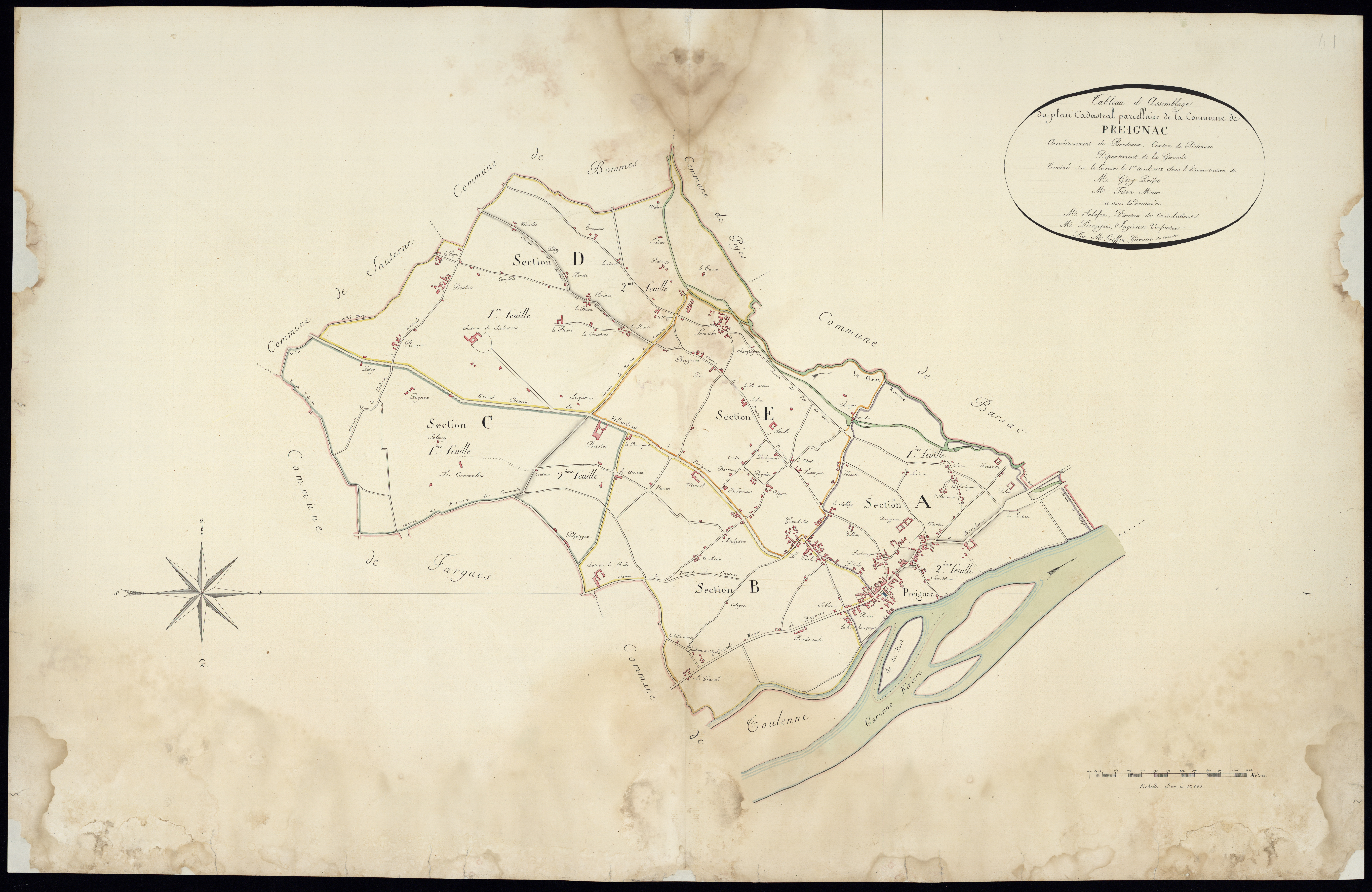 Preignac - -Tableau d'assemblage